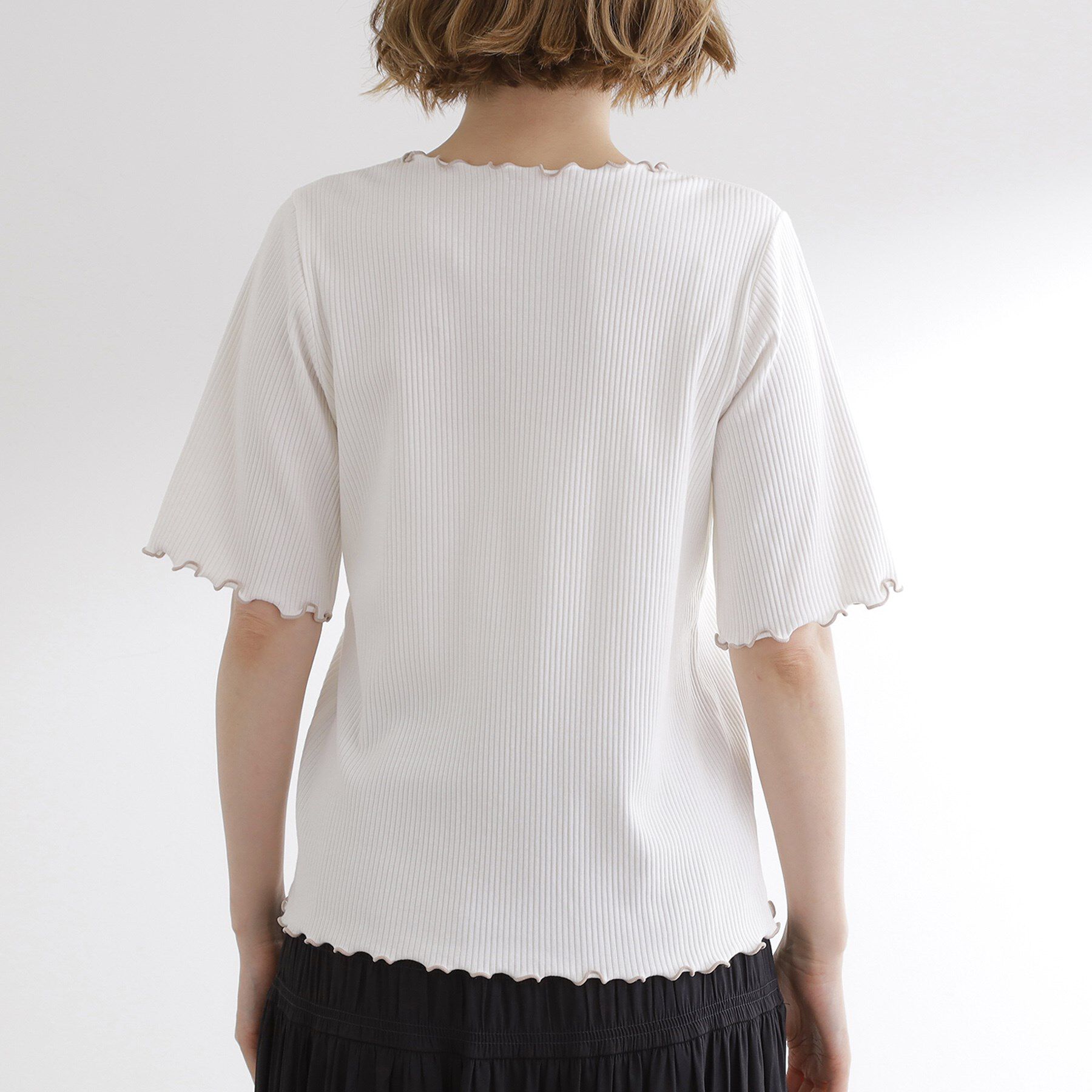 grove「一枚でもレイヤードでも楽しめる　マルチな5分袖プルオーバー」|Tシャツ・カットソー|