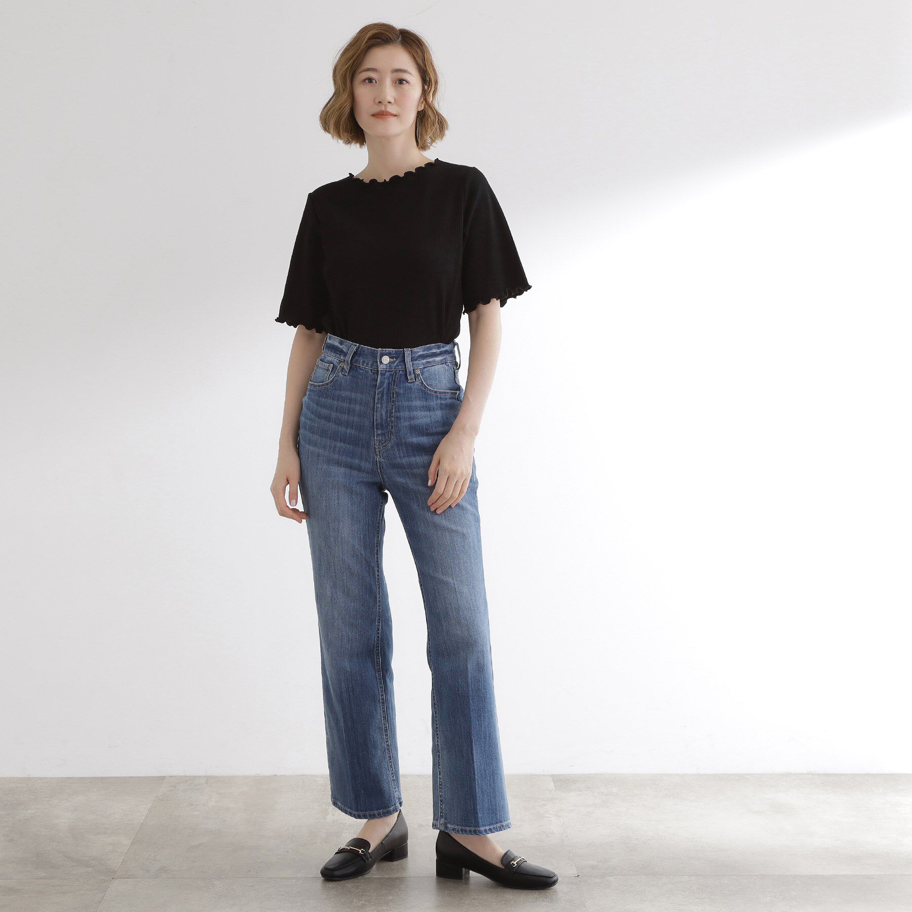 grove「一枚でもレイヤードでも楽しめる　マルチな5分袖プルオーバー」|Tシャツ・カットソー|