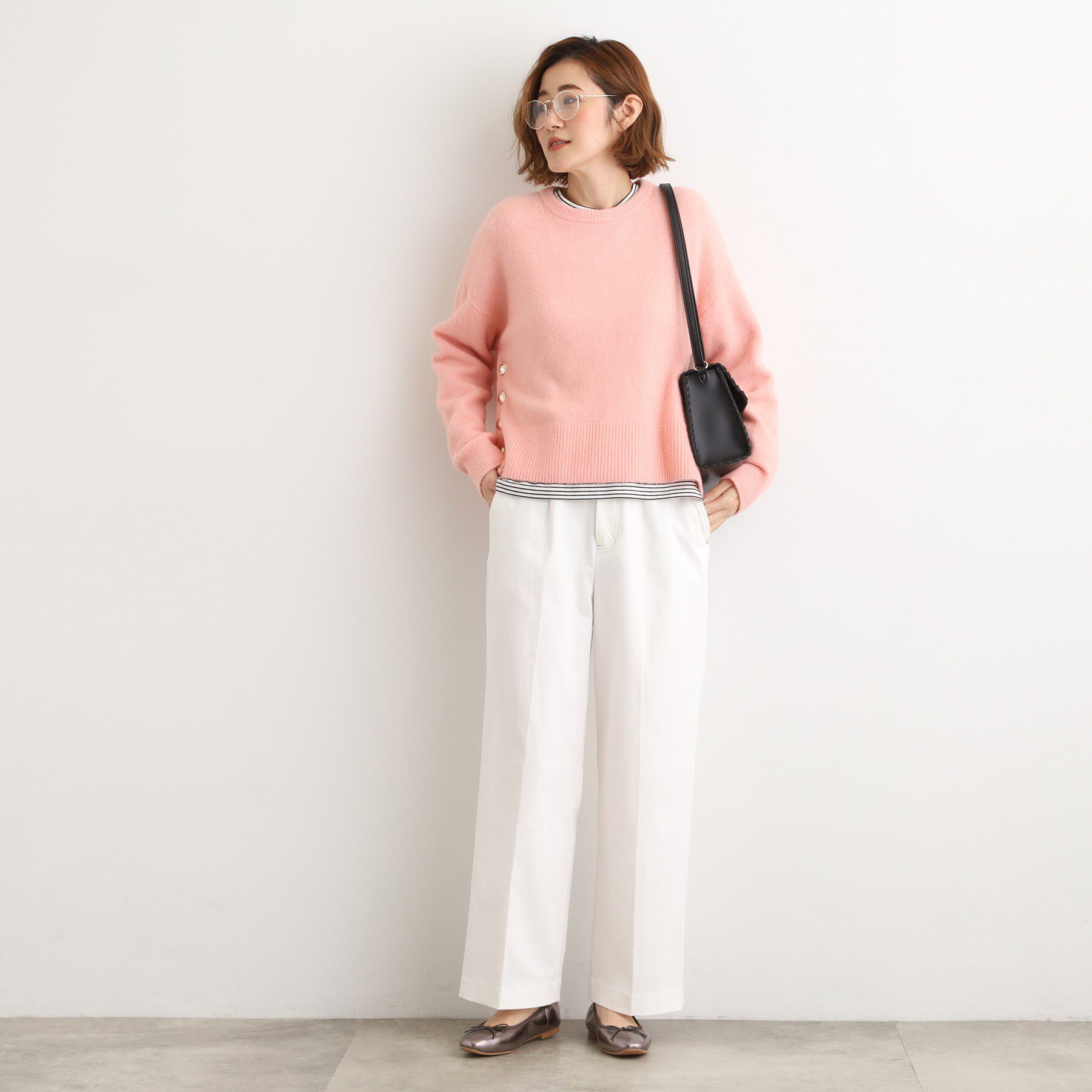 grove「【あったか裏起毛】デニムライクストレートワイドパンツ」|その他|