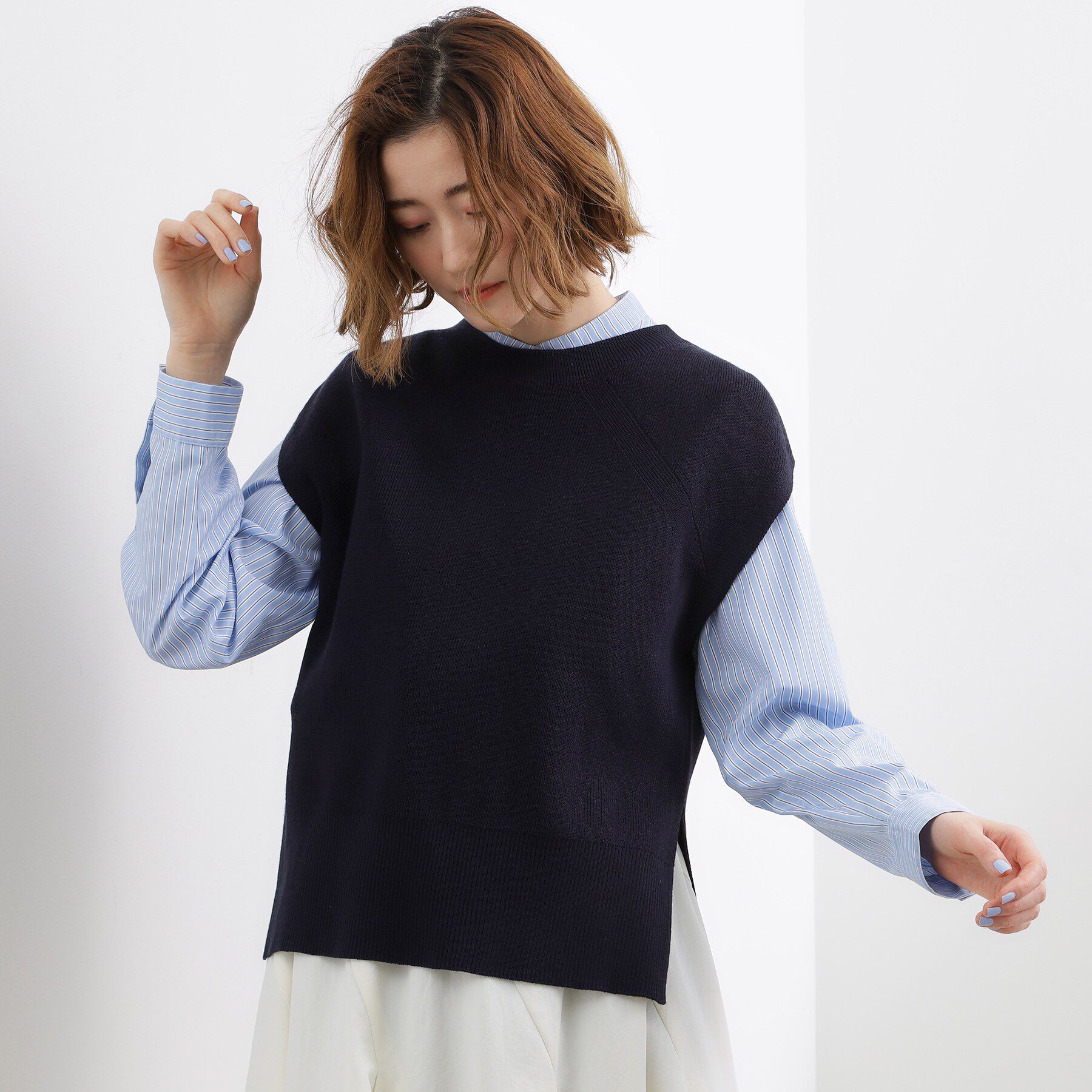 grove「ニットベスト&times;シャツSET」|シャツ・ブラウス|