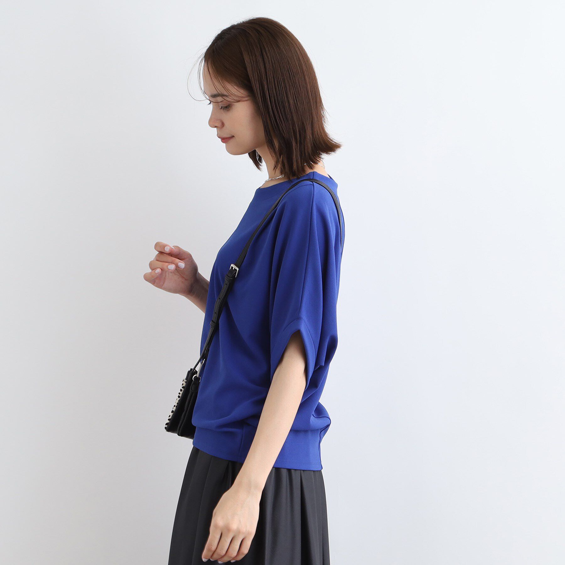 INDIVI「【洗える／UVケア】ドルマンスリーブフォルムトップス」|Tシャツ・カットソー|