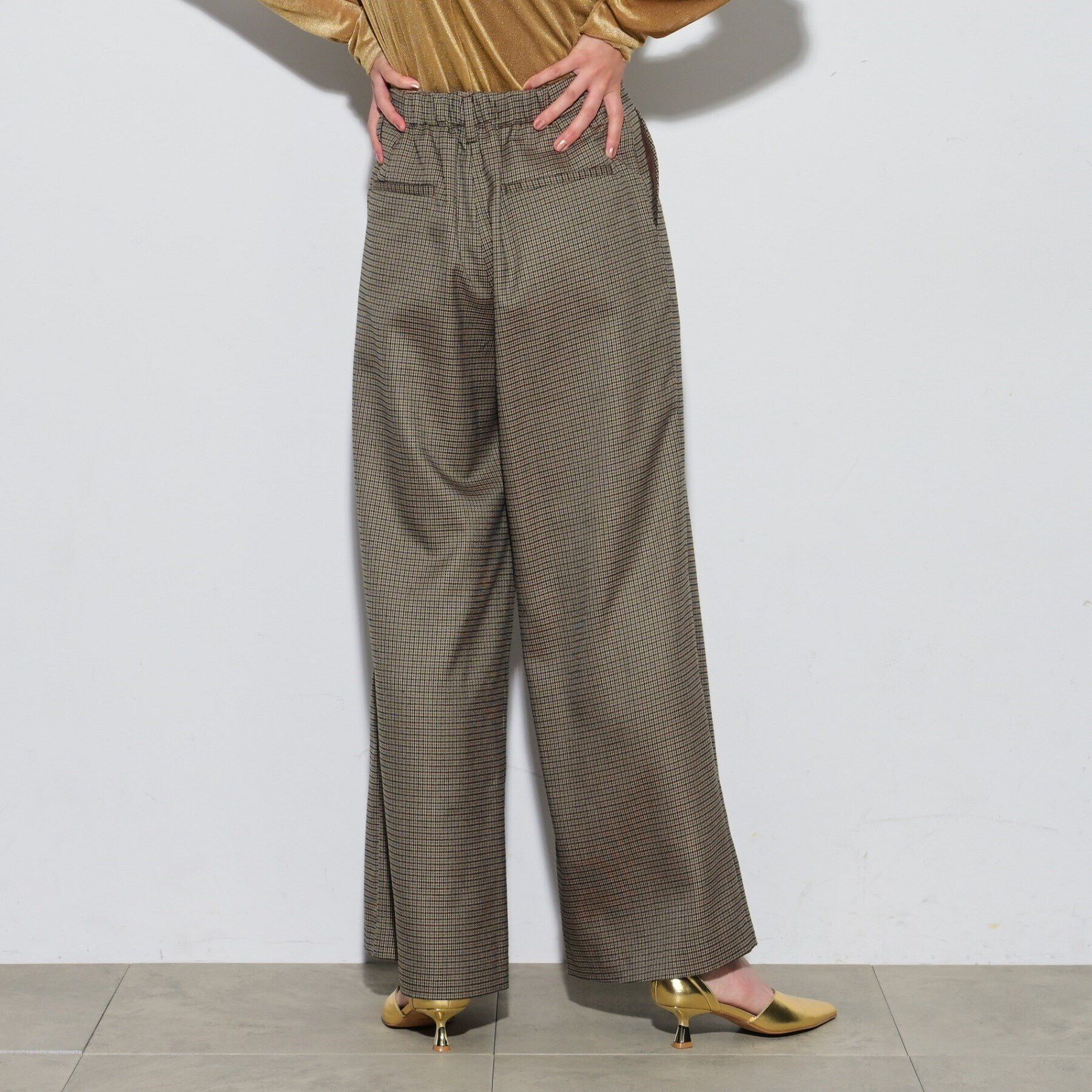 GALLEST「ブロックチェックワイドパンツ」|その他|