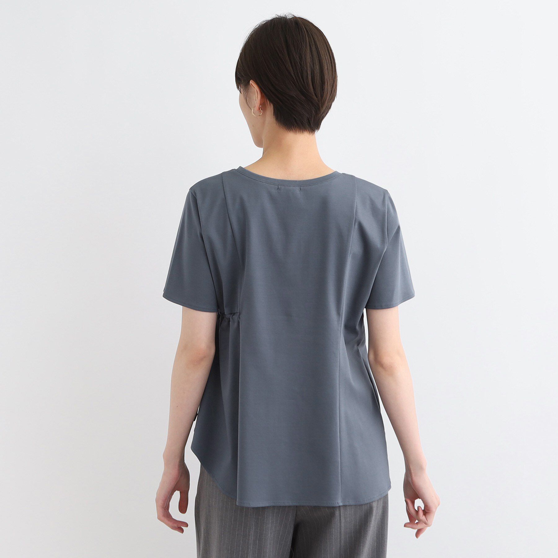 INDIVI「【洗える／トレンド】ドロストデザインTシャツ」|Tシャツ・カットソー|