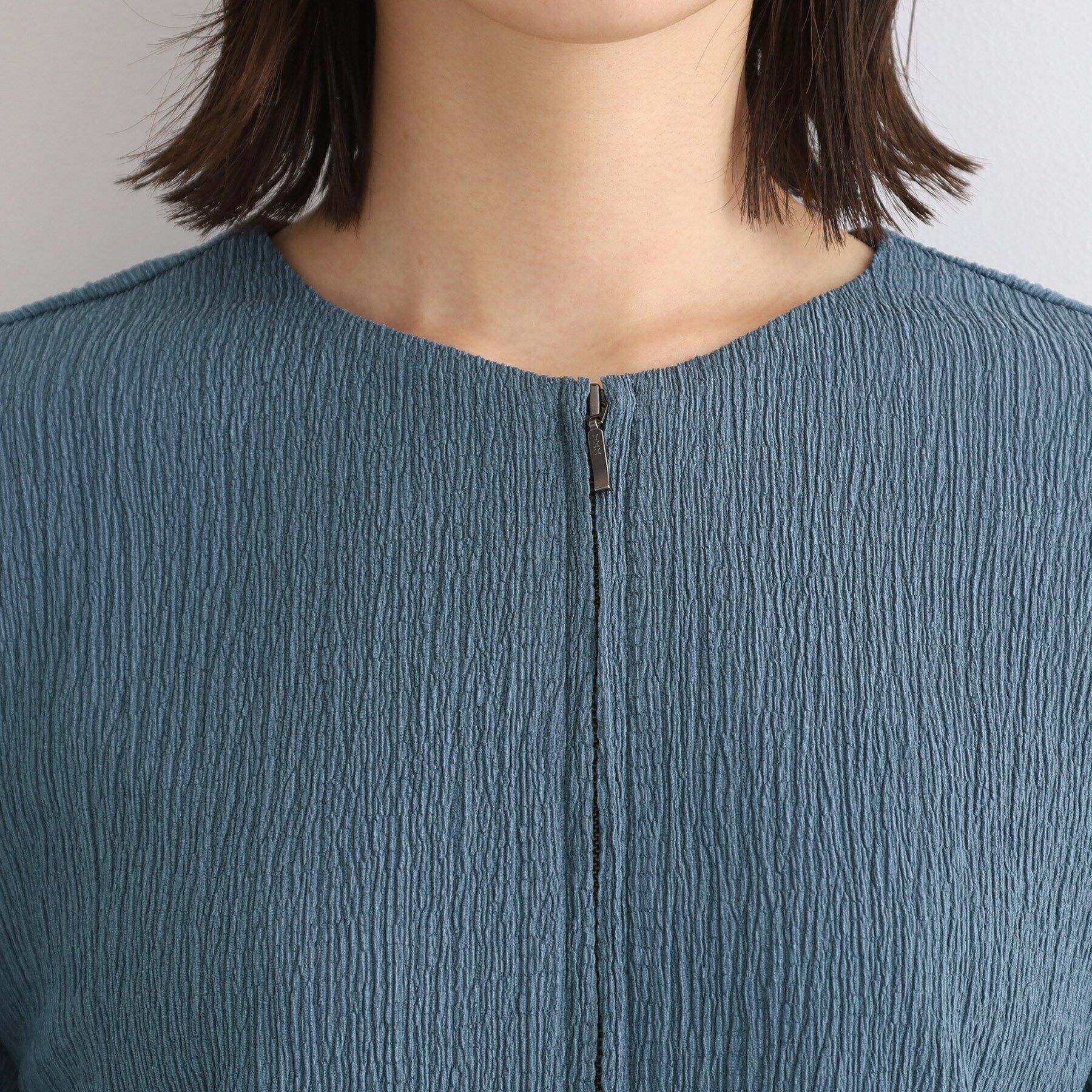 INDIVI「【洗える/UVケア/SETUP可能】バルーンスリーブブルゾン」|ブルゾン・スタジャン|