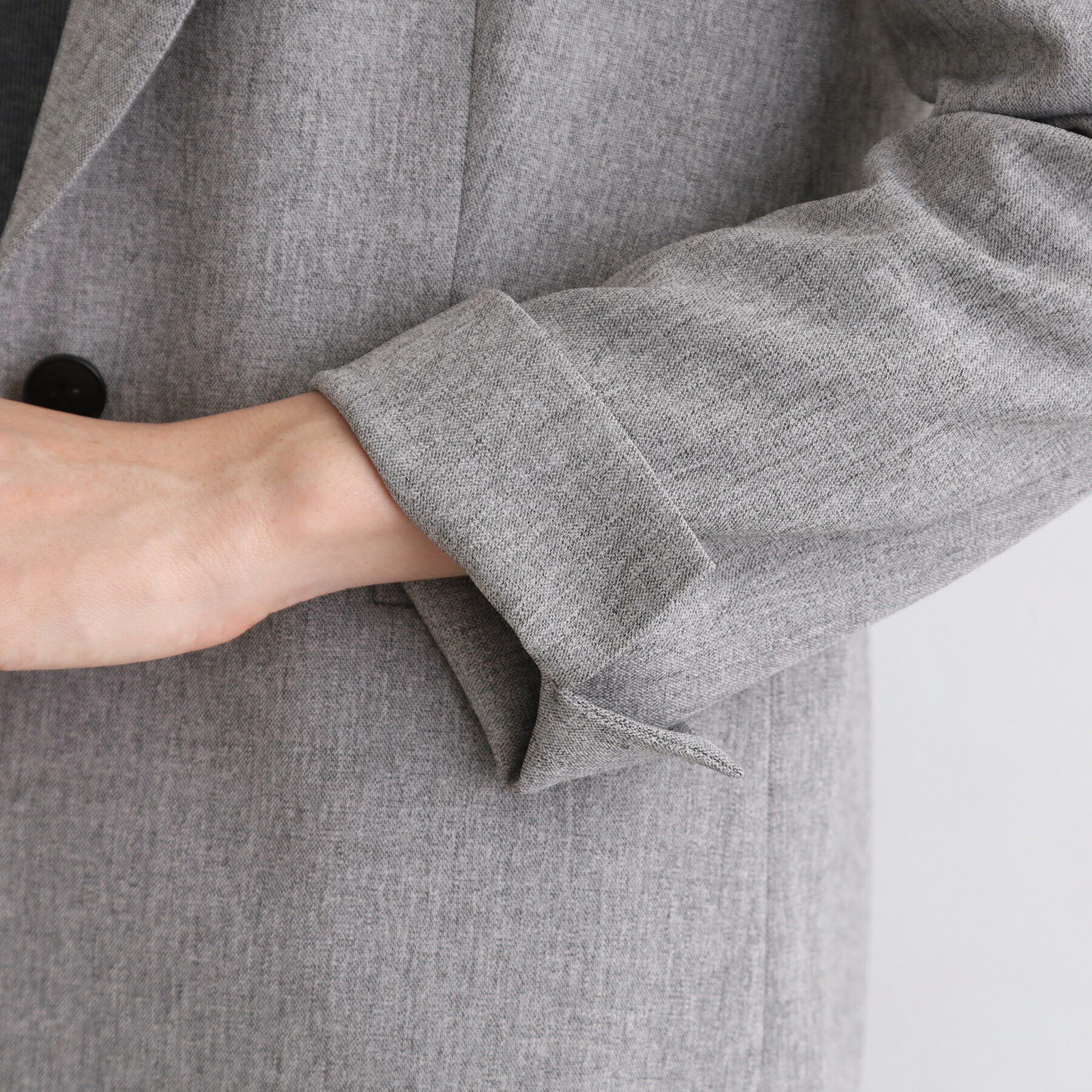 INDIVI「【定番スーツ／洗える／メランジ】ウールライクテーラードジャケット」|スーツ|