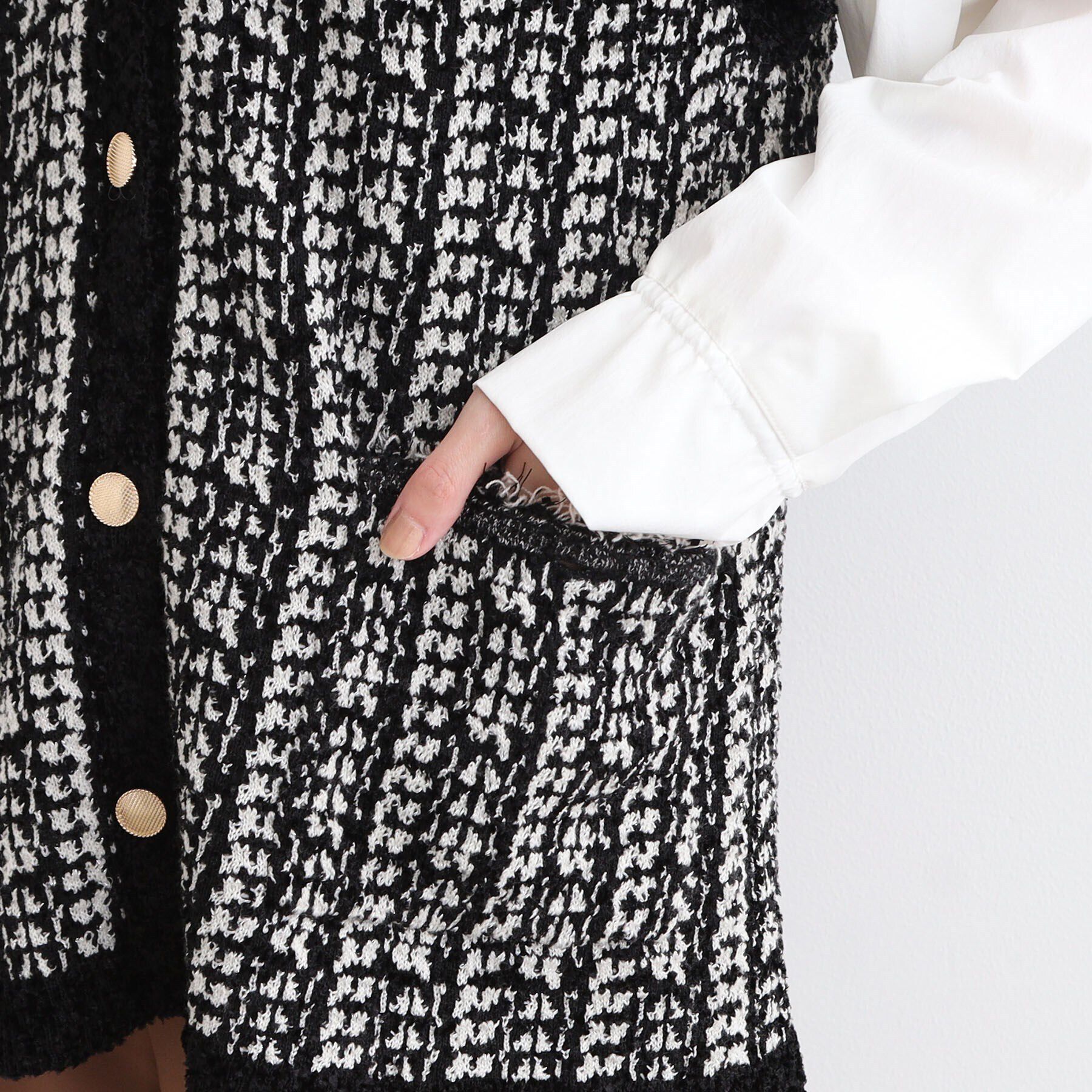 INDIVI「【洗える／映え】ツイーディーニットジレ」|ベスト・ジレ|