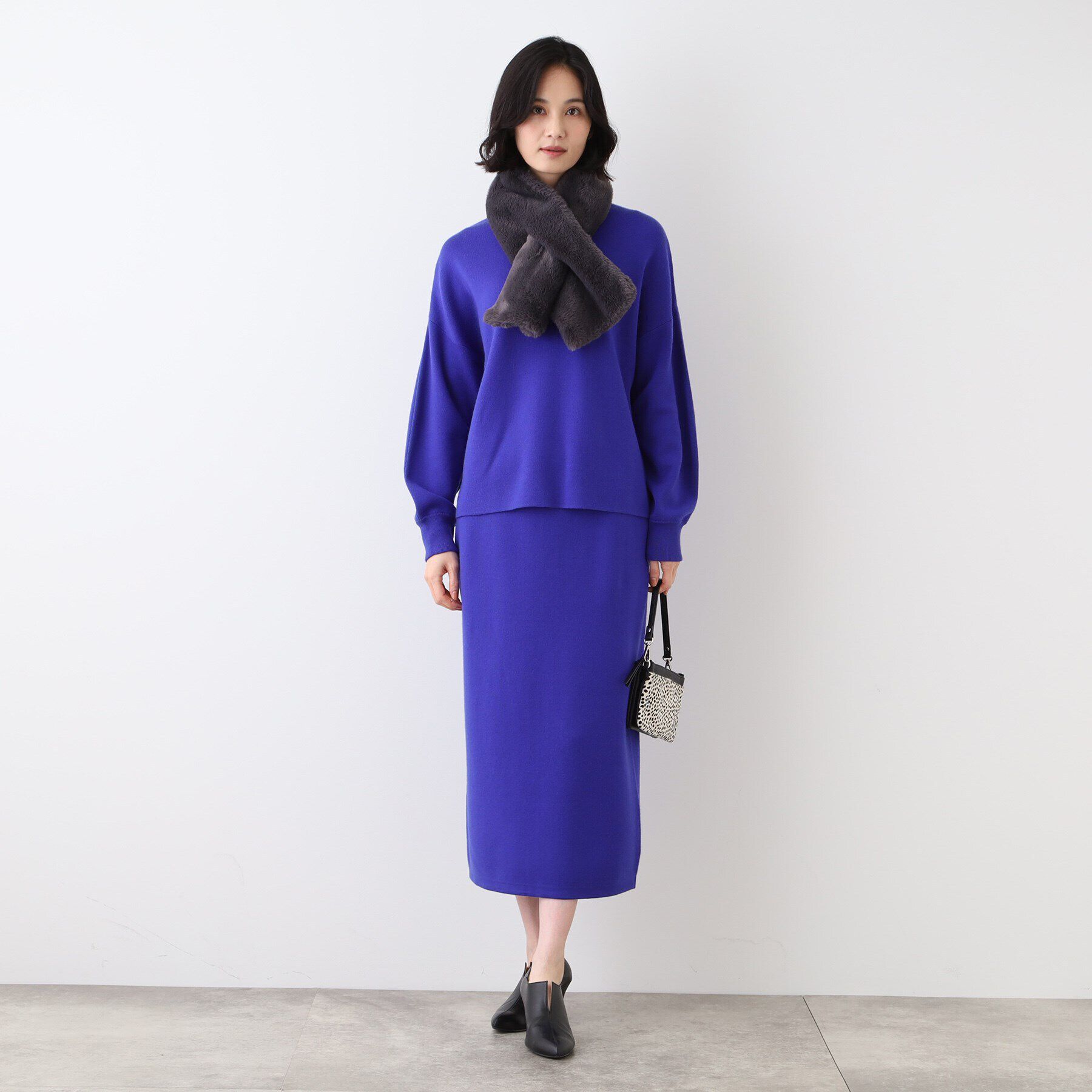 INDIVI「【SETUP可能】スウェットライクナローニットスカート」|スカート|