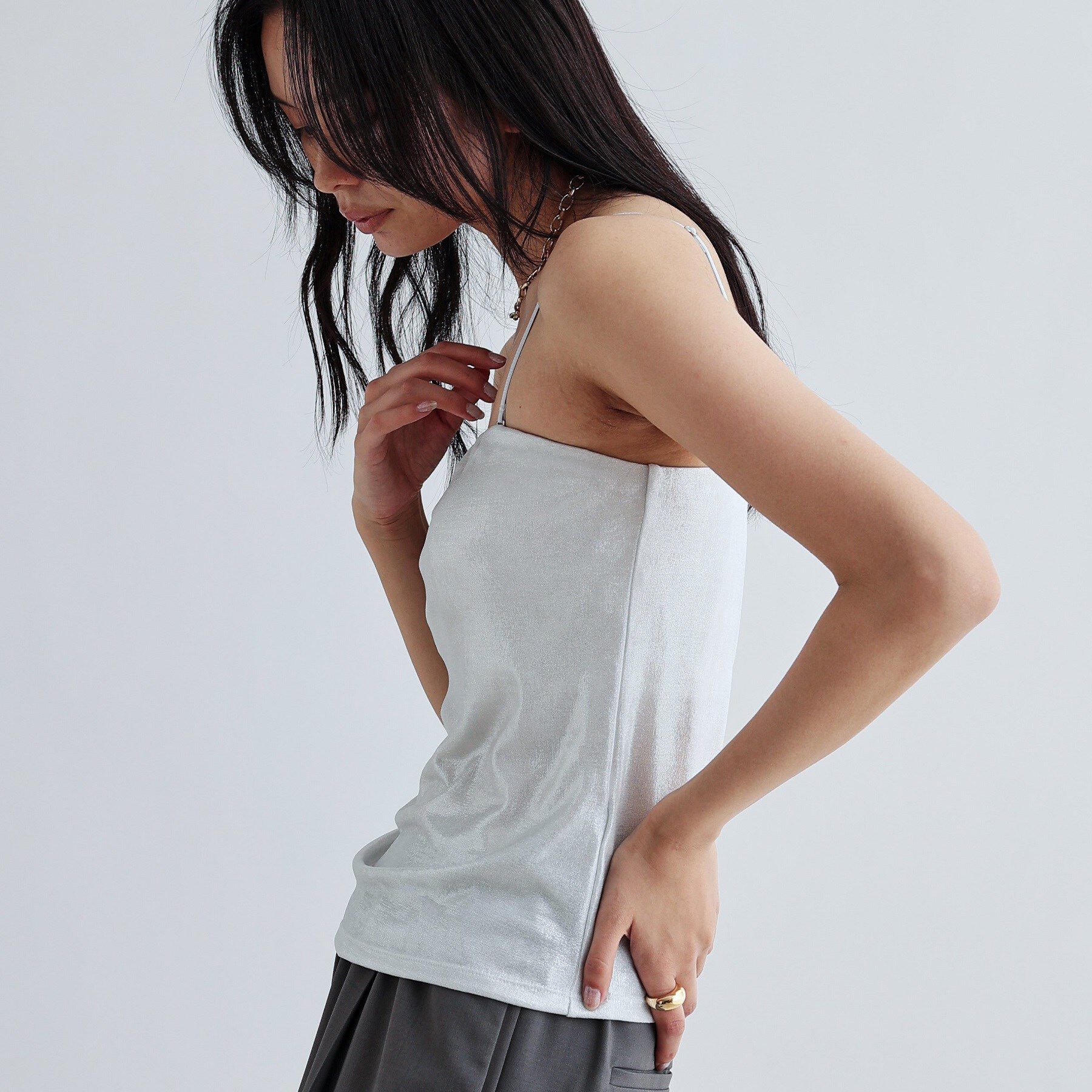 GALLEST「シャイニーベアトップ（カップ付き）」|チューブトップ|