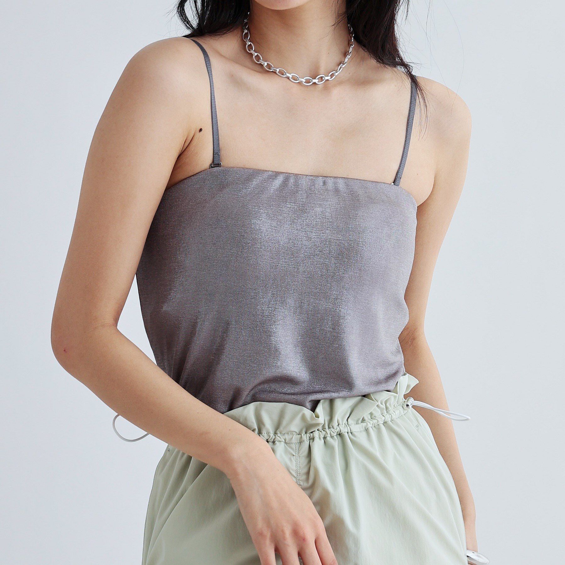 GALLEST「シャイニーベアトップ（カップ付き）」|チューブトップ|