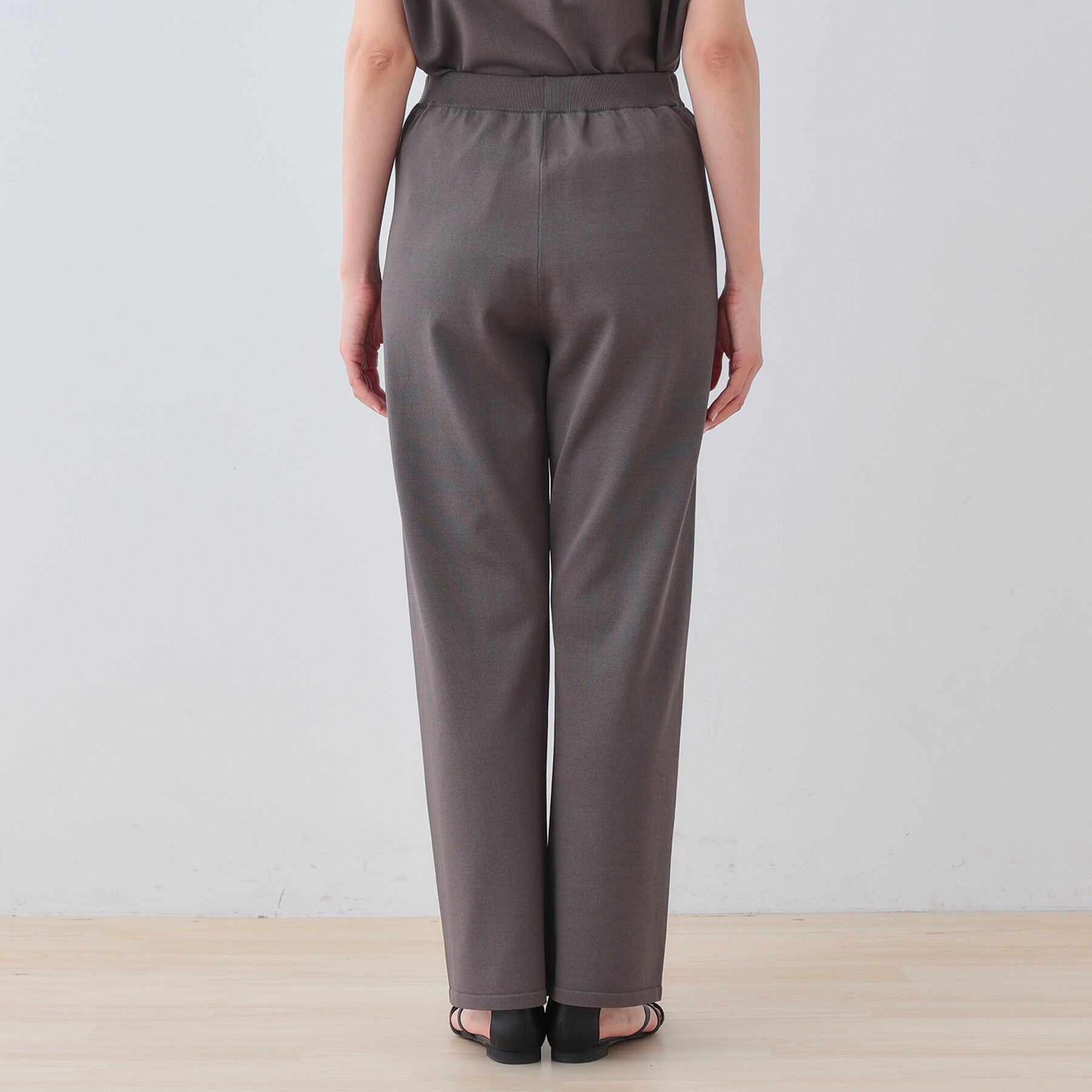 INDIVI「【洗える／SETUP可能／ウエストゴム】イージーニットパンツ」|その他|