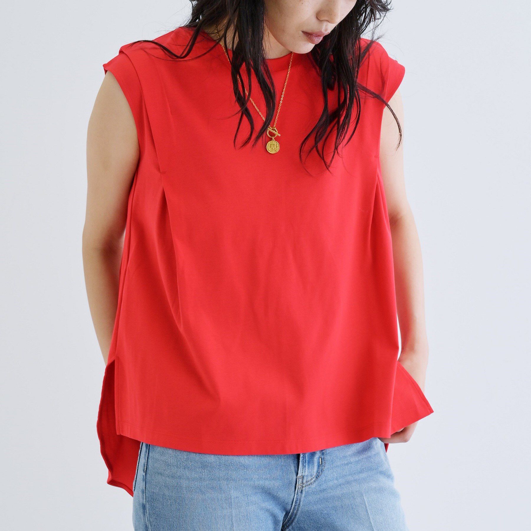 GALLEST「フィッシュテールカットソー」|Tシャツ・カットソー|レッド(062)