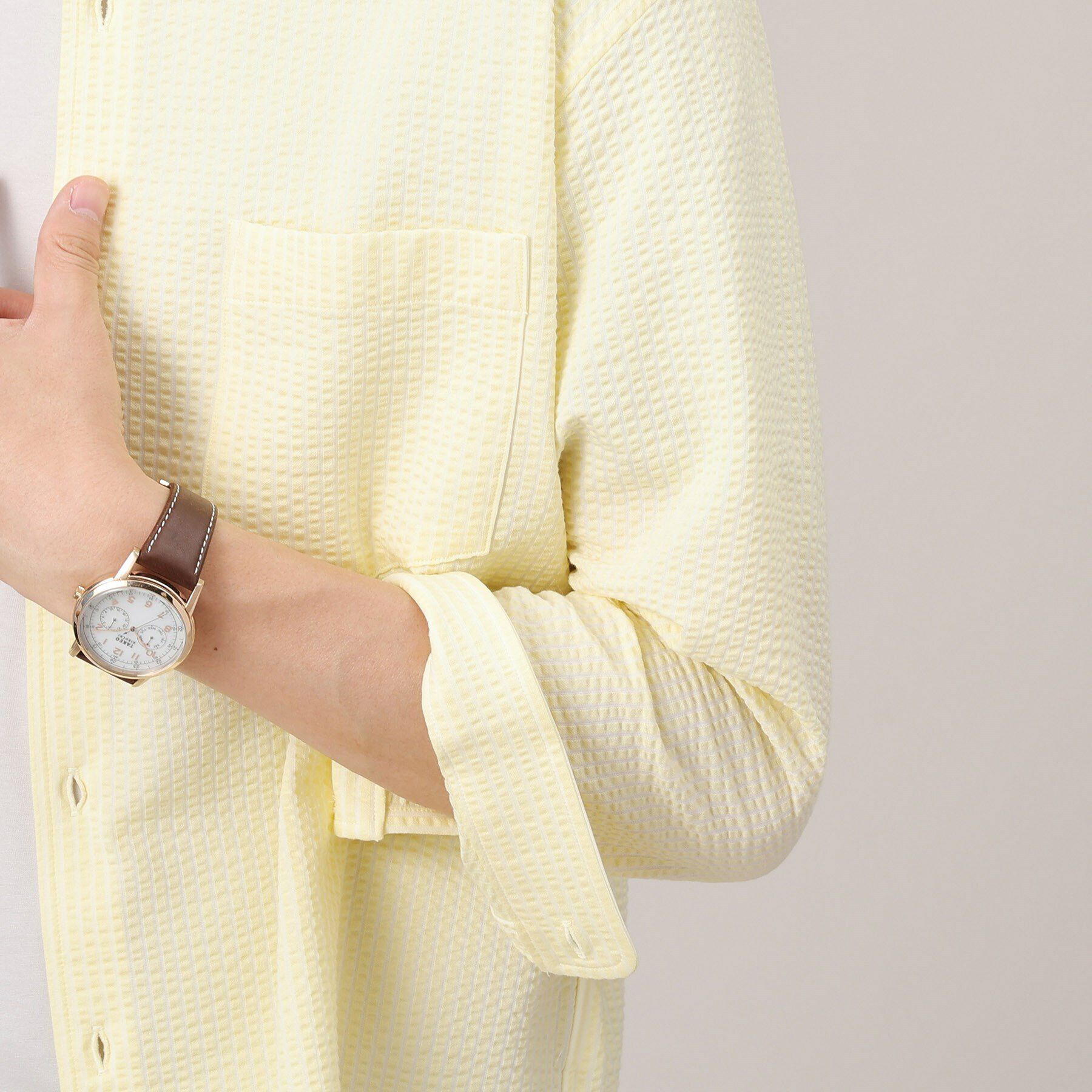 TAKEO KIKUCHI「【抗菌防臭／7分袖】サッカージャージ ストライプシャツ」|シャツ・ブラウス|