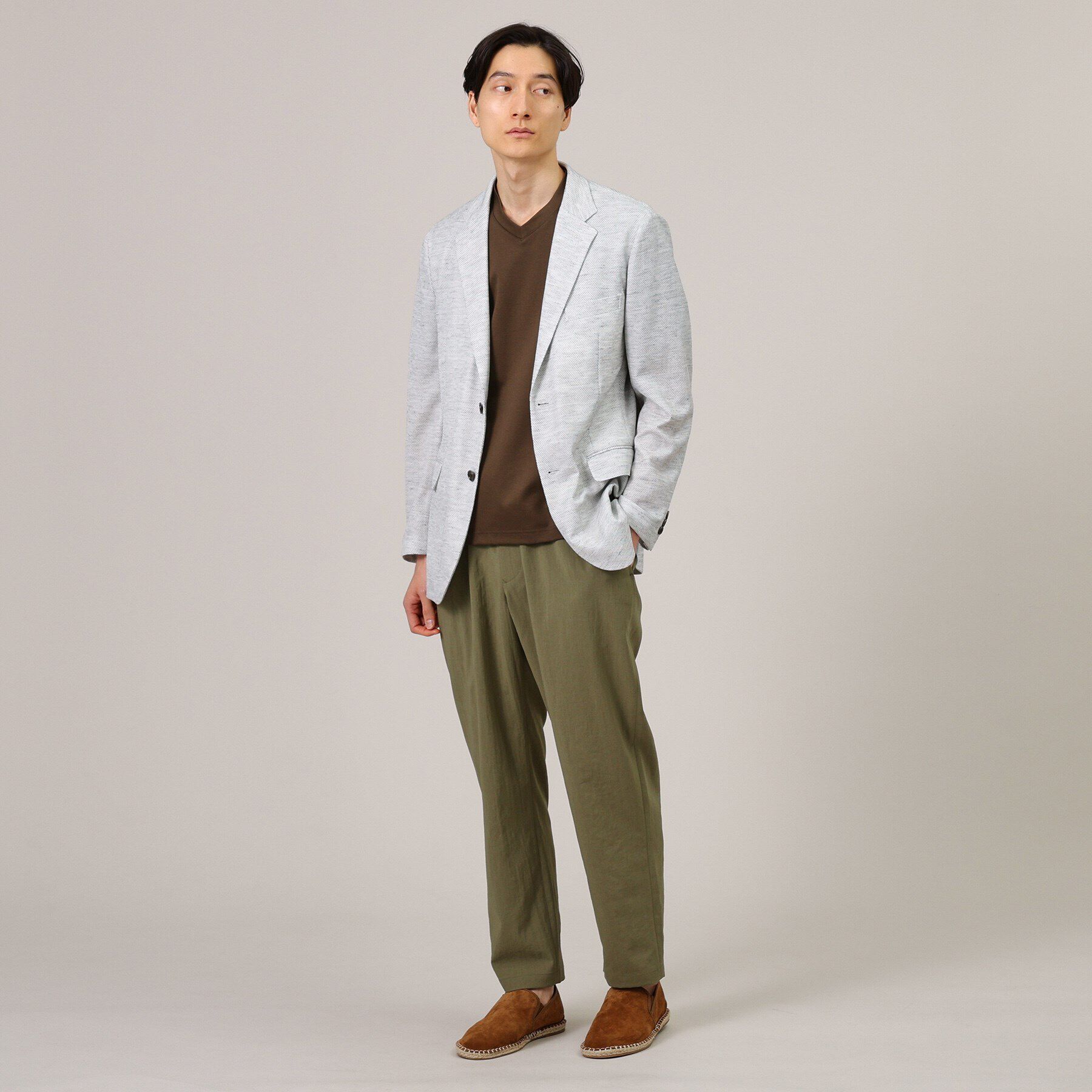 TAKEO KIKUCHI「【尾州織】リネンブレンド メッシュ ジャケット」|テーラードジャケット|