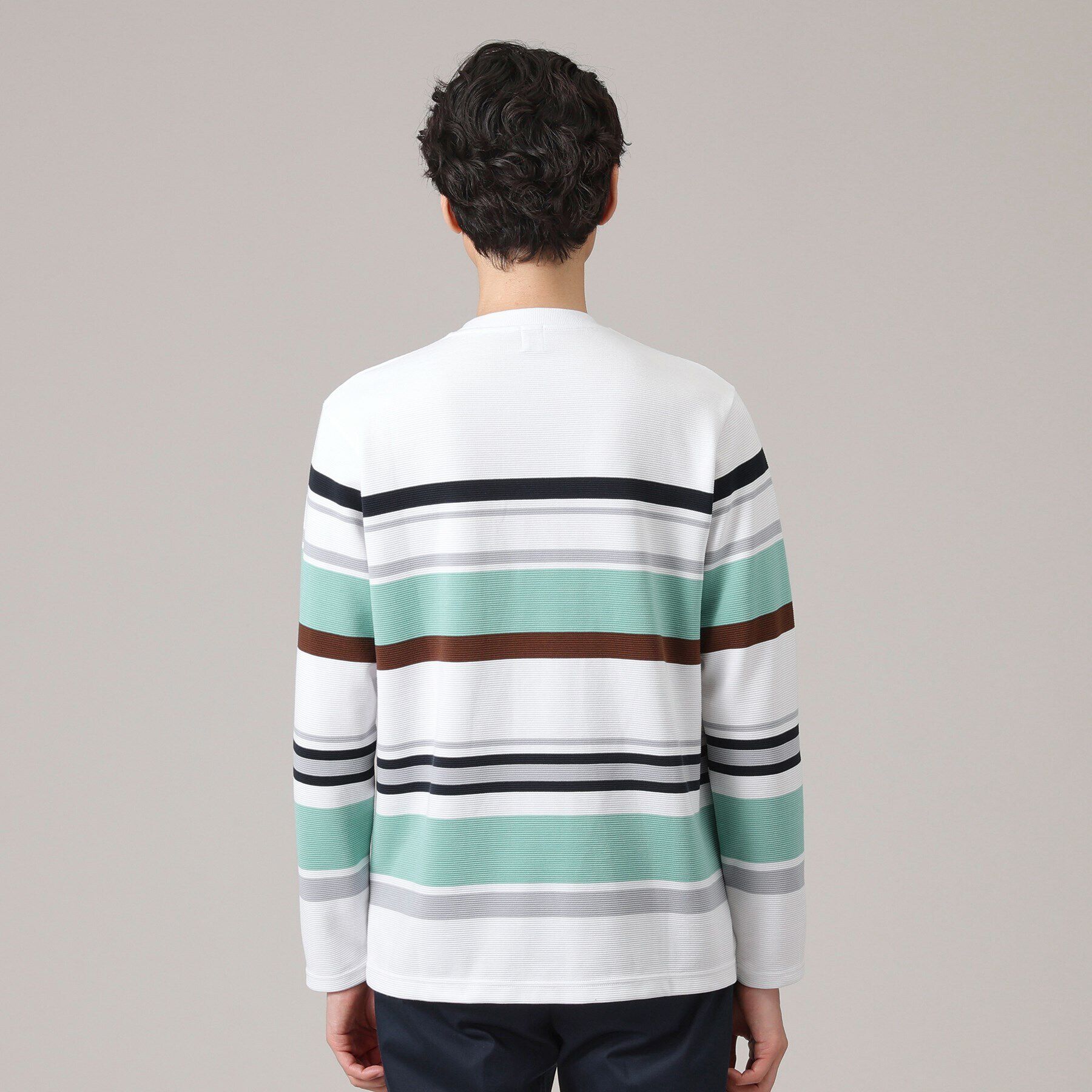 TAKEO KIKUCHI「リップルパネルボーダーカットソー」|Tシャツ・カットソー|