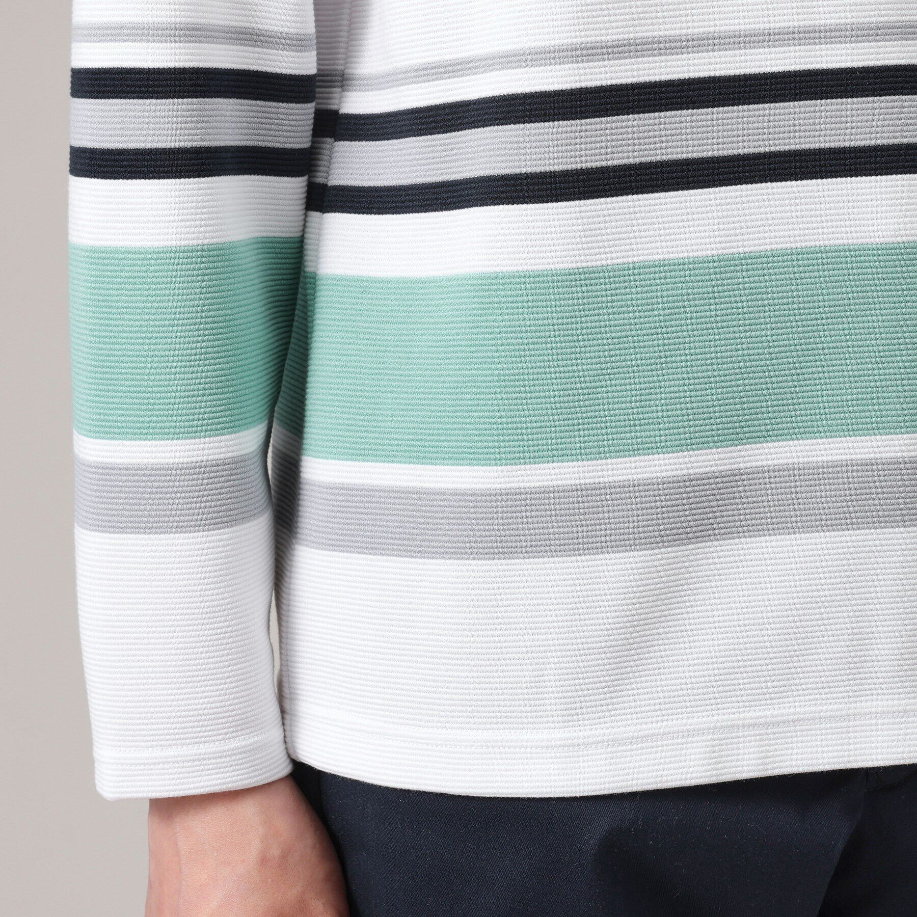 TAKEO KIKUCHI「リップルパネルボーダーカットソー」|Tシャツ・カットソー|