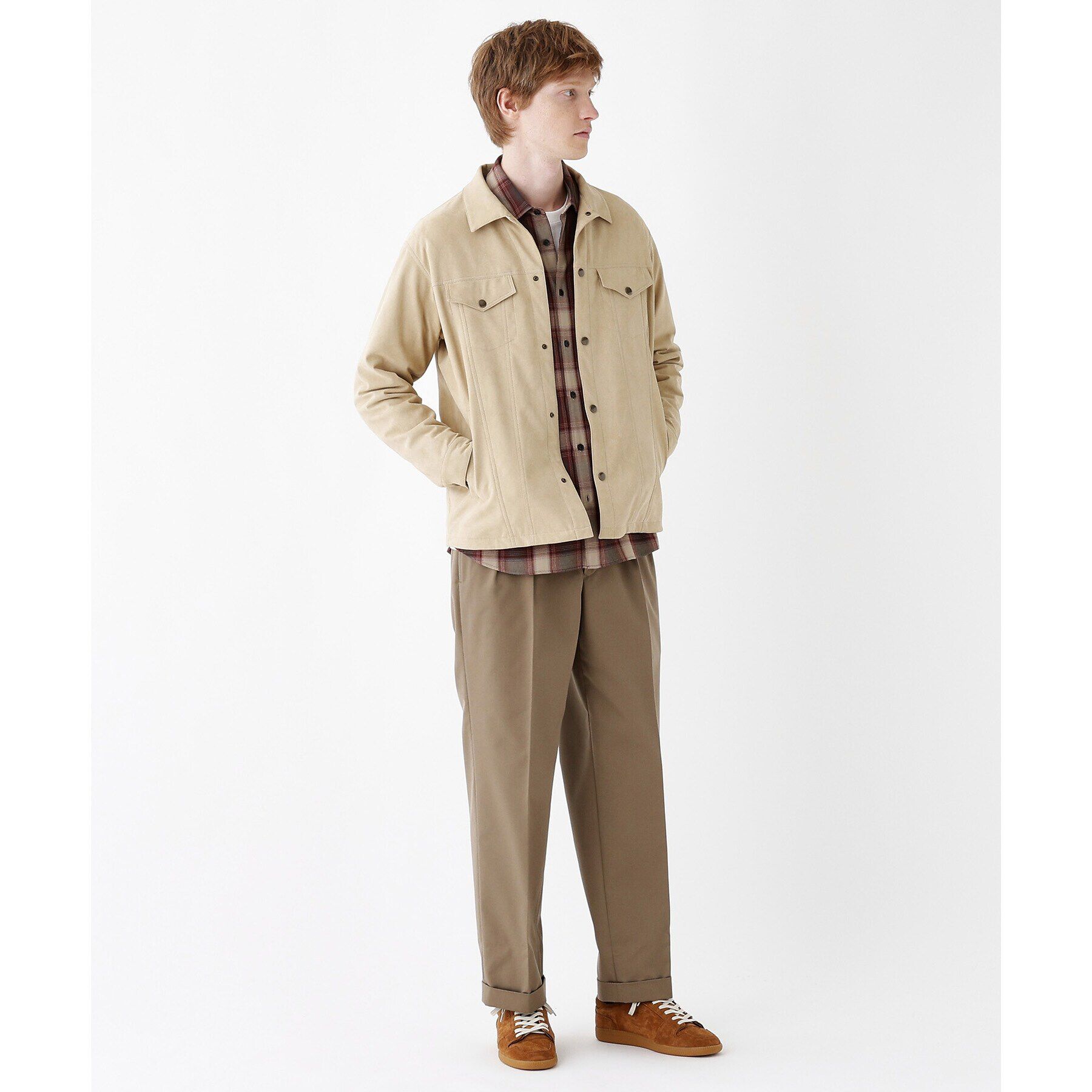 TAKEO KIKUCHI「【THE FLAGSHIP】アマレッタスエード　シャツGジャン」|シャツ・ブラウス|