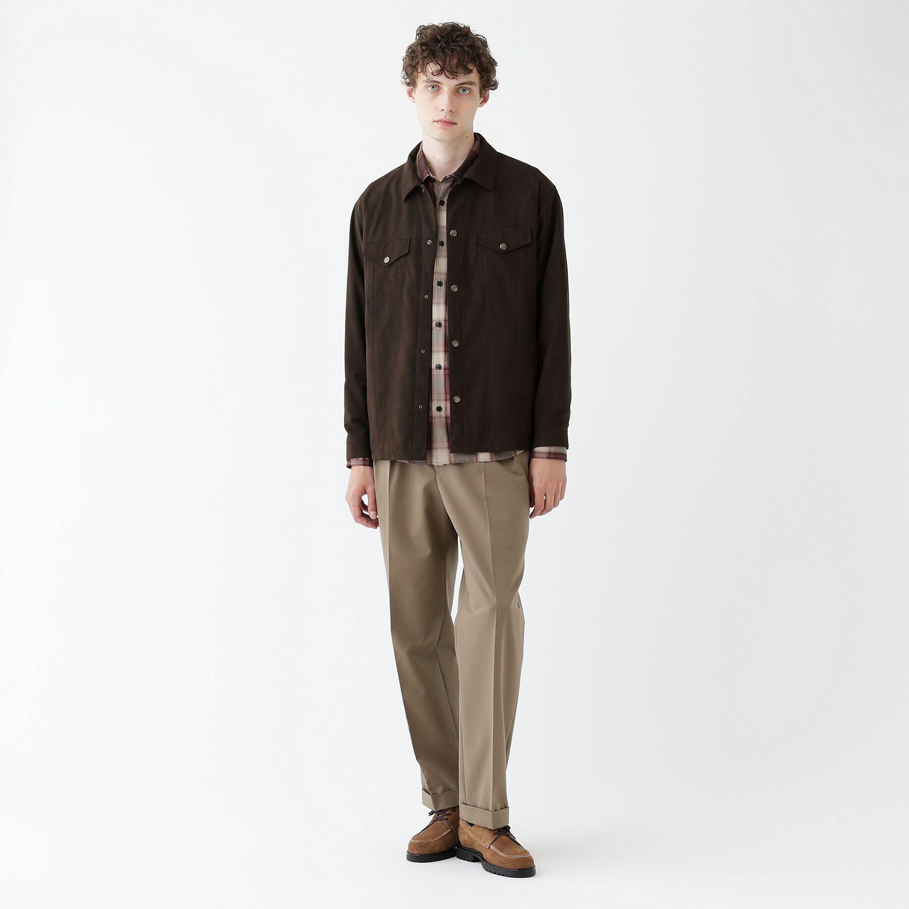 TAKEO KIKUCHI「【THE FLAGSHIP】アマレッタスエード　シャツGジャン」|シャツ・ブラウス|