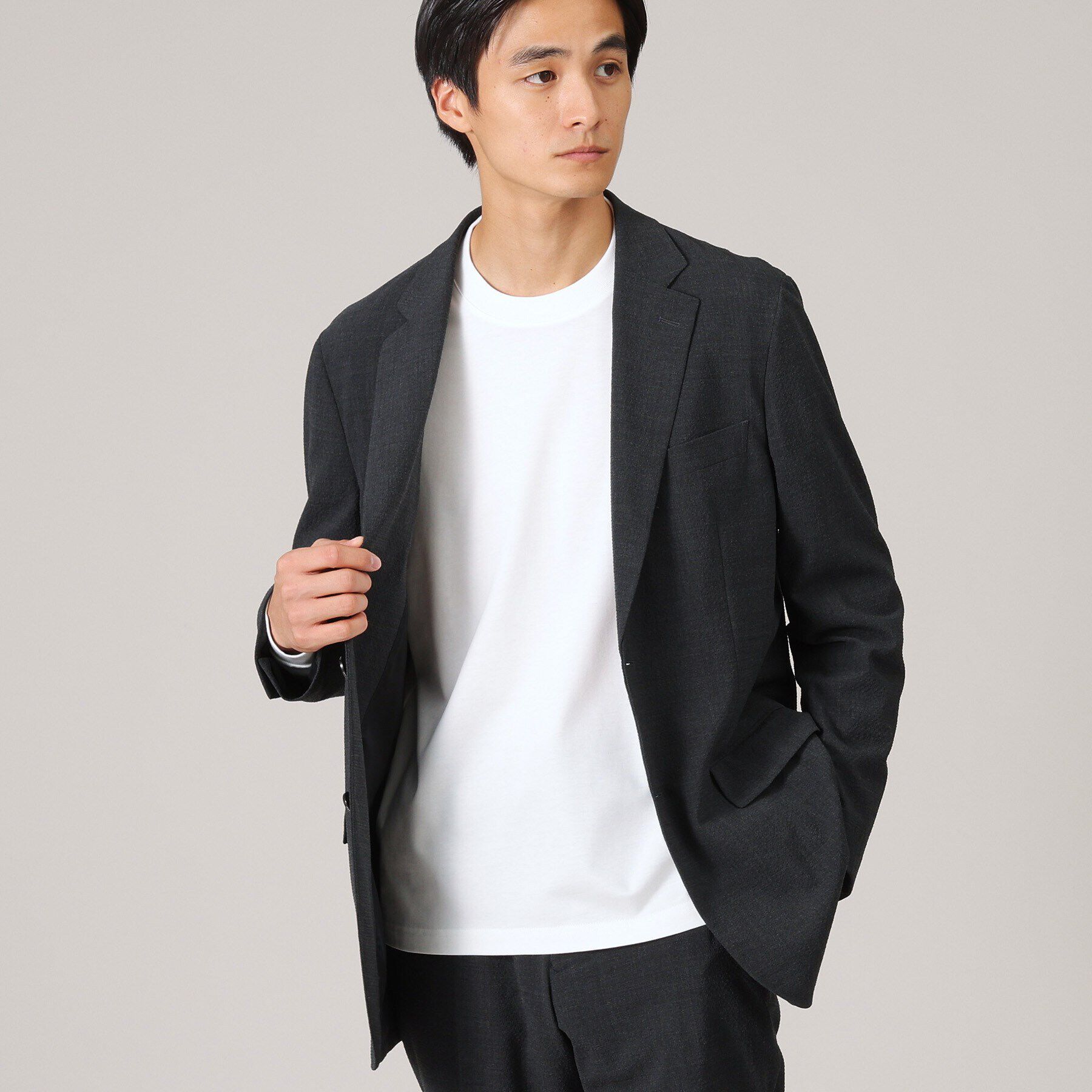 TAKEO KIKUCHI「【抗菌防臭/ジャケット対応】テーラード 長袖Tシャツ」|Tシャツ・カットソー|