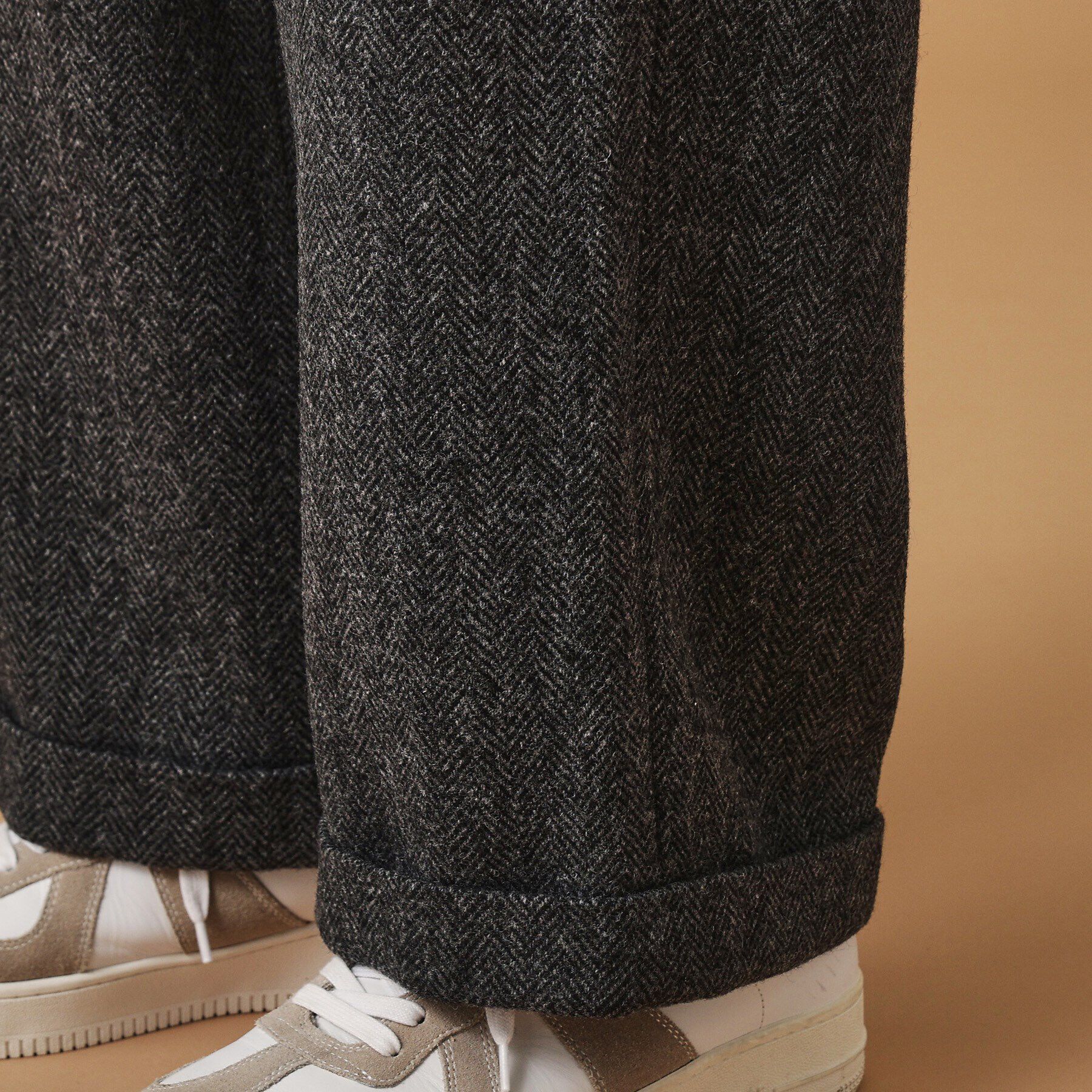 40CARATS&525「ブリティッシュウールヘリンボン ワイドパンツ」|その他|