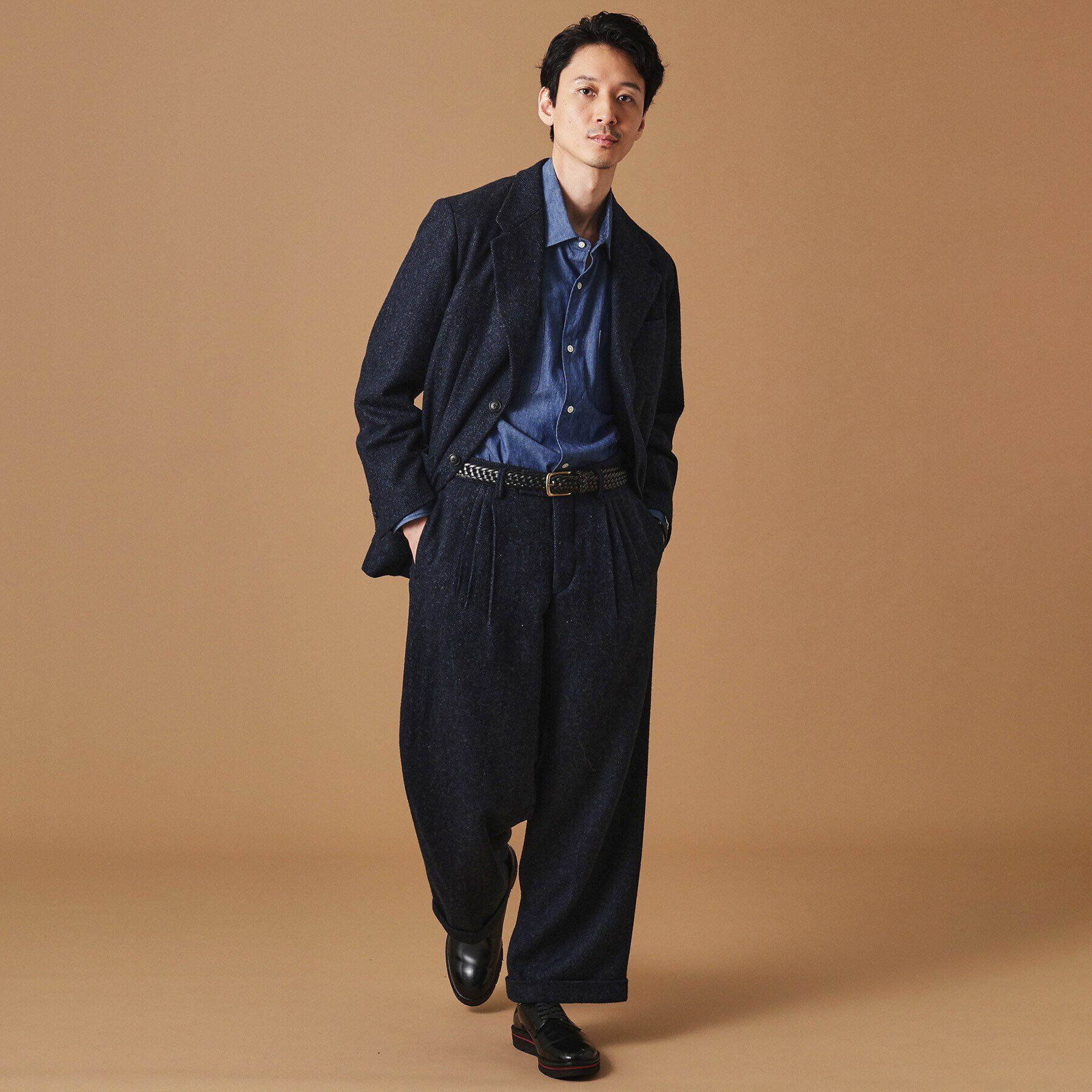 40CARATS&525「ブリティッシュウールヘリンボン ワイドパンツ」|その他|