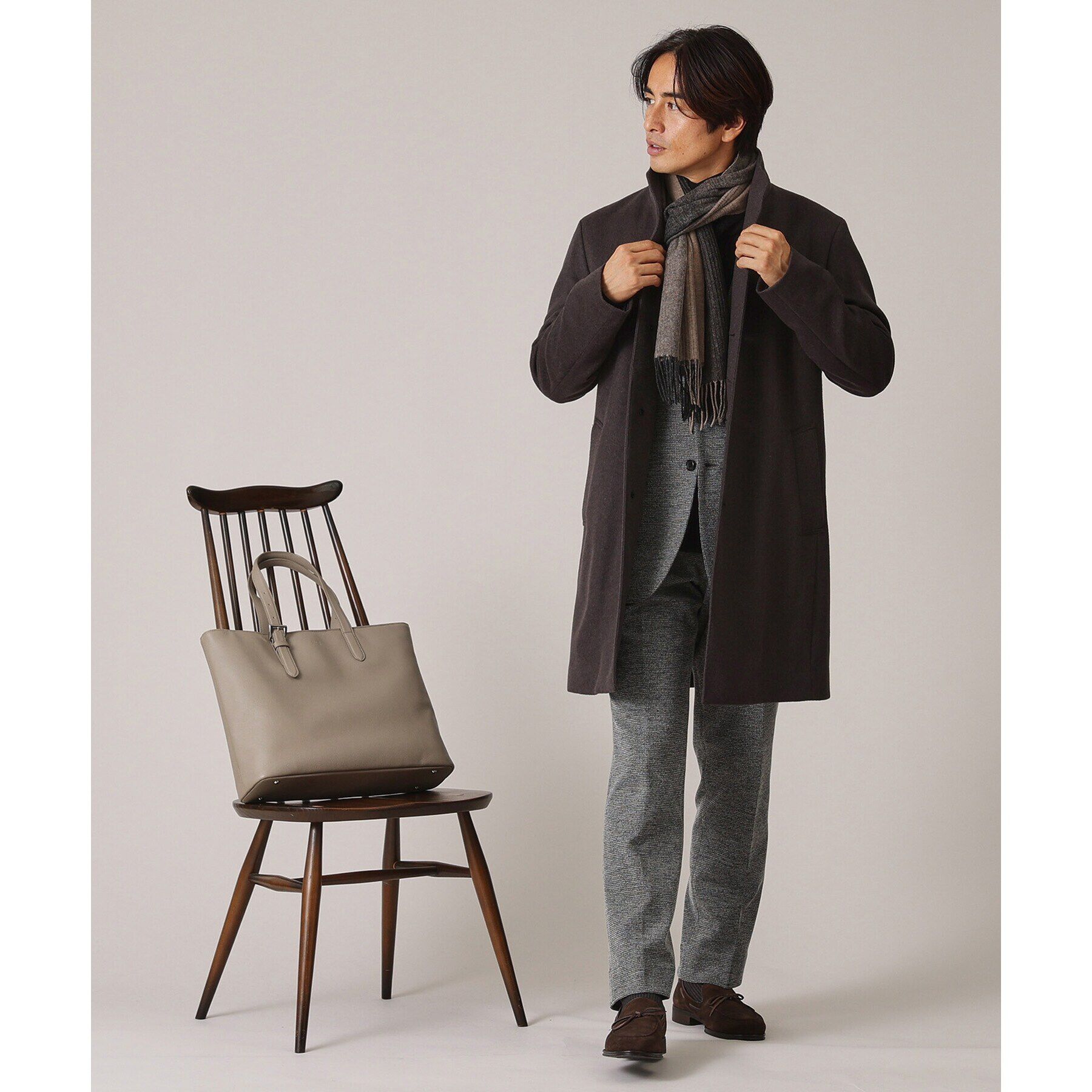 TAKEO KIKUCHI「【洗えるメリノウール混】グラデーション マフラー」|ストール|