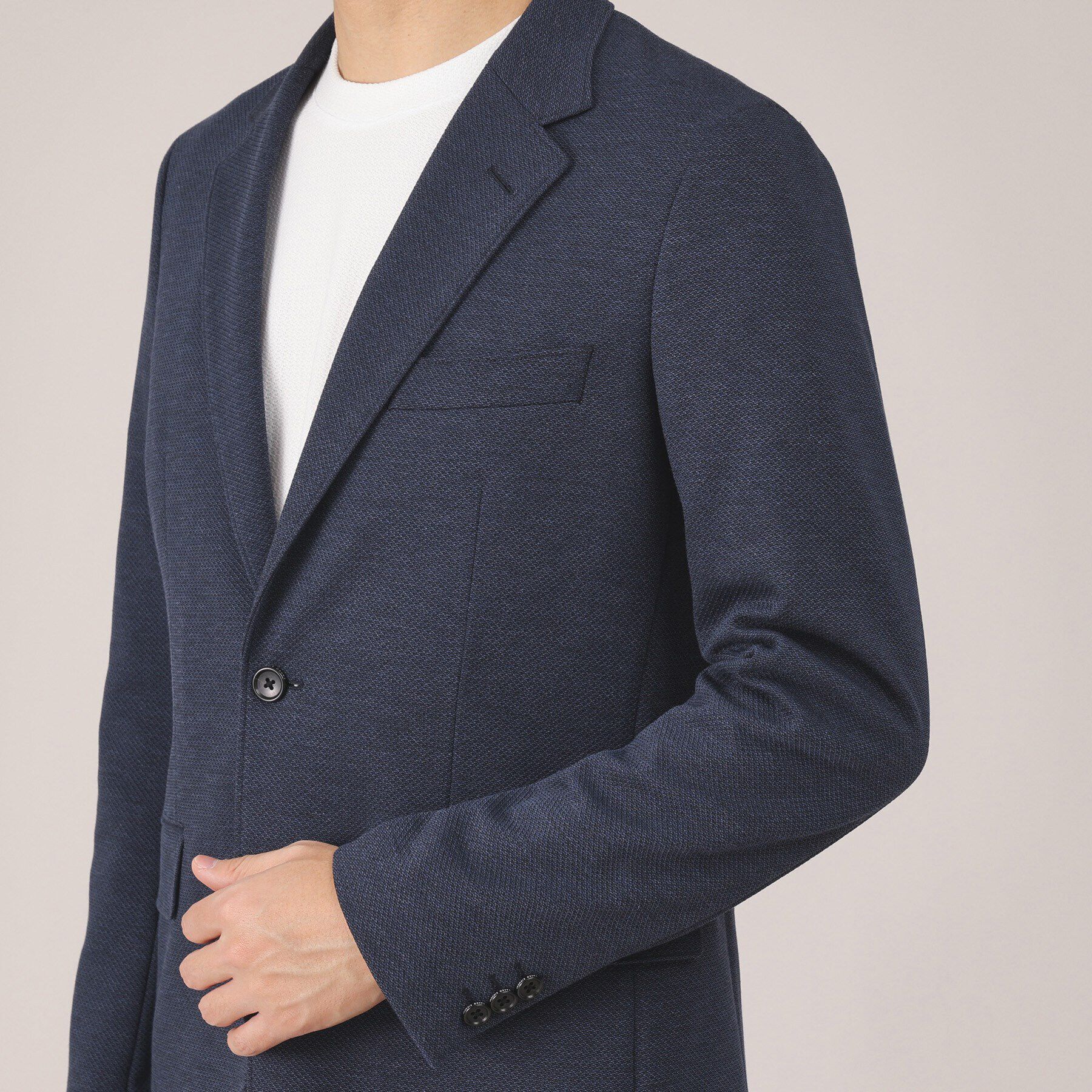 TAKEO KIKUCHI「メランジ ハニカム ストレッチ ジャケット」|テーラードジャケット|