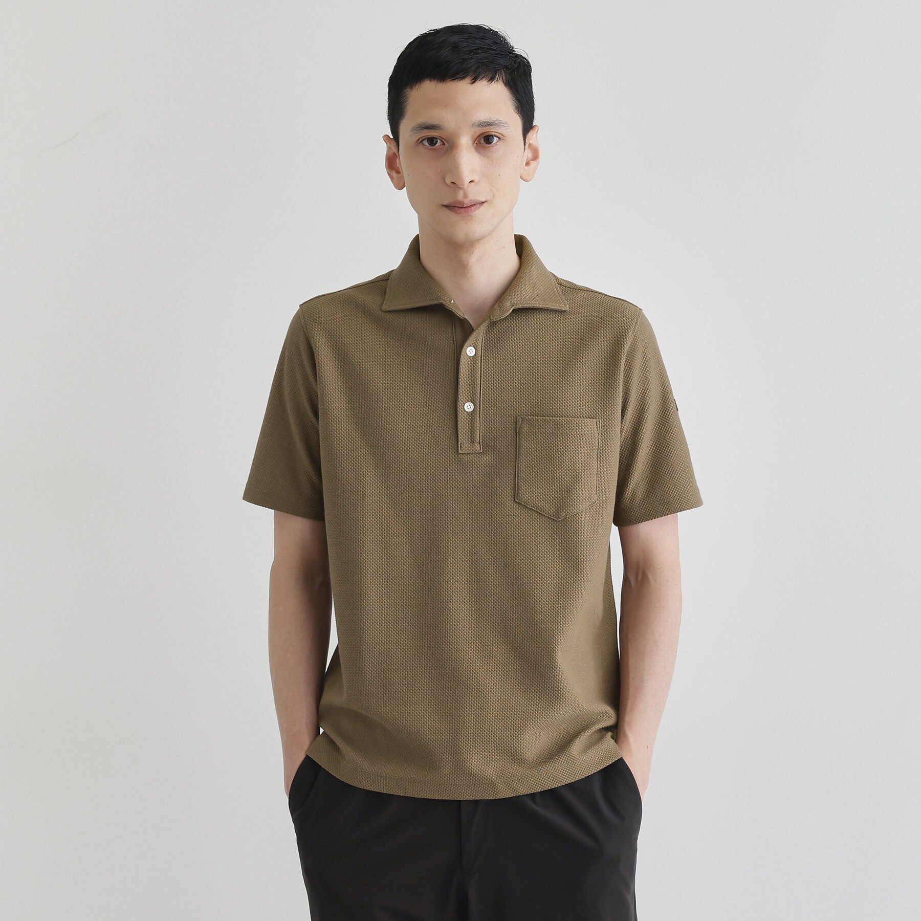 TAKEO KIKUCHI「【尾州織】メランジメッシュ ポロシャツ」|ポロシャツ|