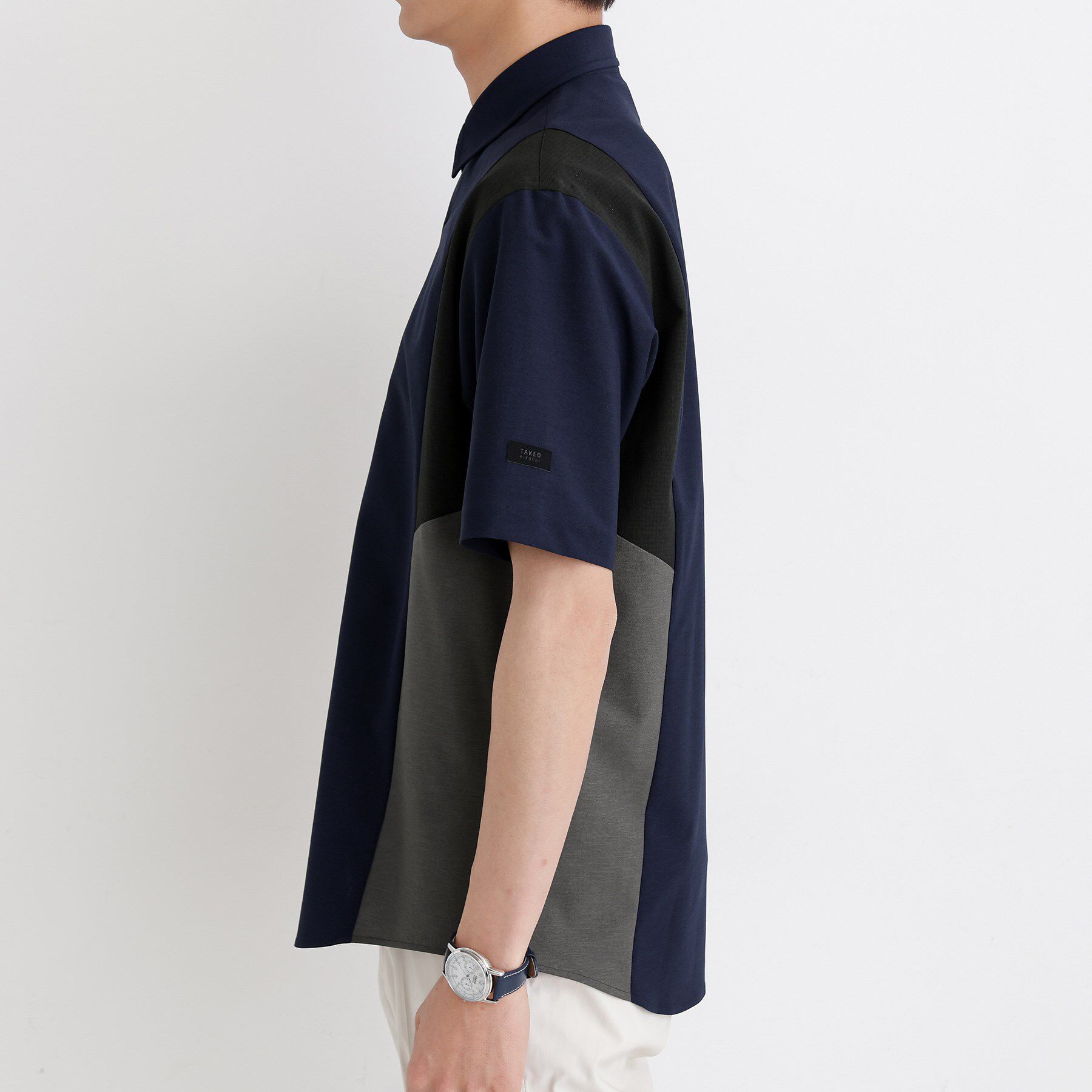 TAKEO KIKUCHI「サイド切り替え 半袖シャツ」|シャツ・ブラウス|
