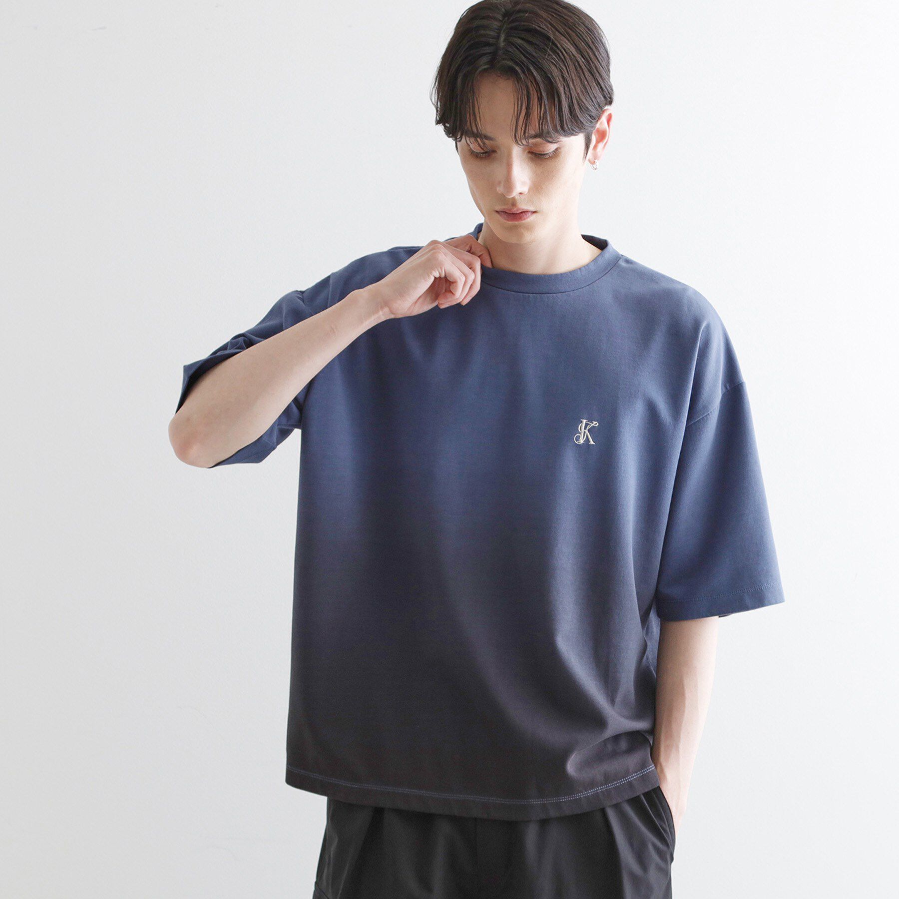 tk.TAKEO KIKUCHI「グラデーションダイ5分袖カットソー」|Tシャツ・カットソー|