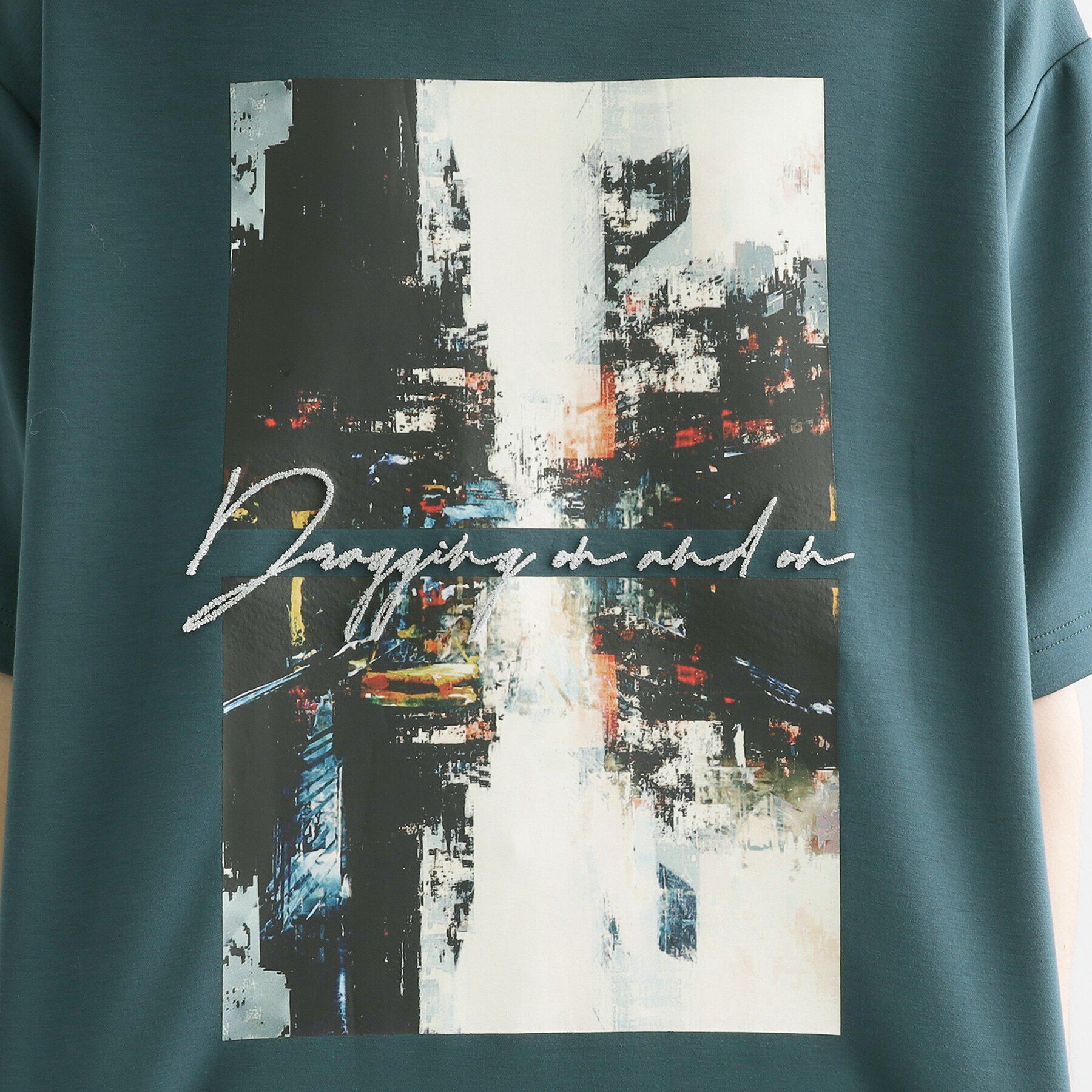 tk.TAKEO KIKUCHI「アーバングラフィックブラシ刺繍Tシャツ」|Tシャツ・カットソー|