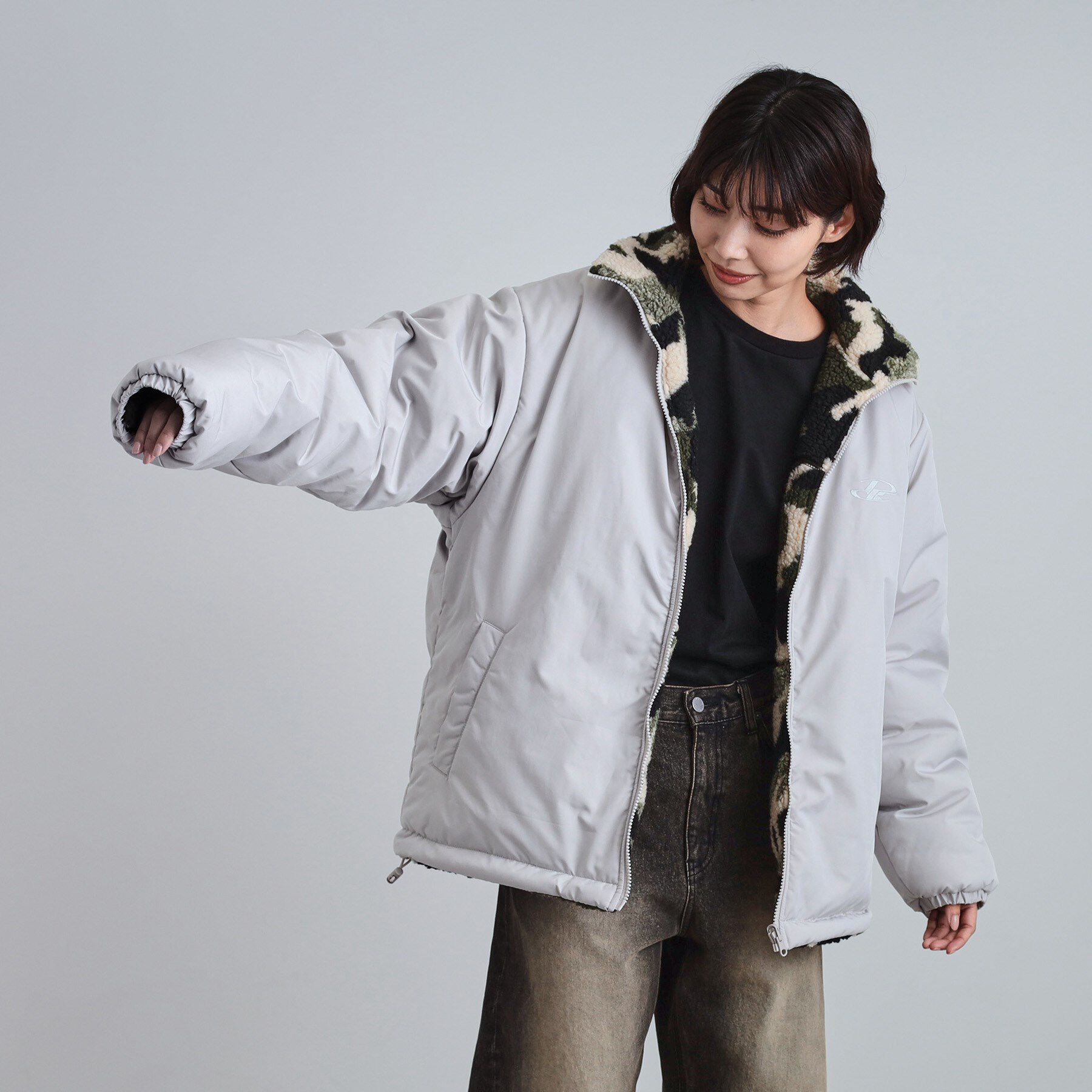 tk.TAKEO KIKUCHI「【WEB限定】リバーシブルボアブルゾン」|ブルゾン・スタジャン|