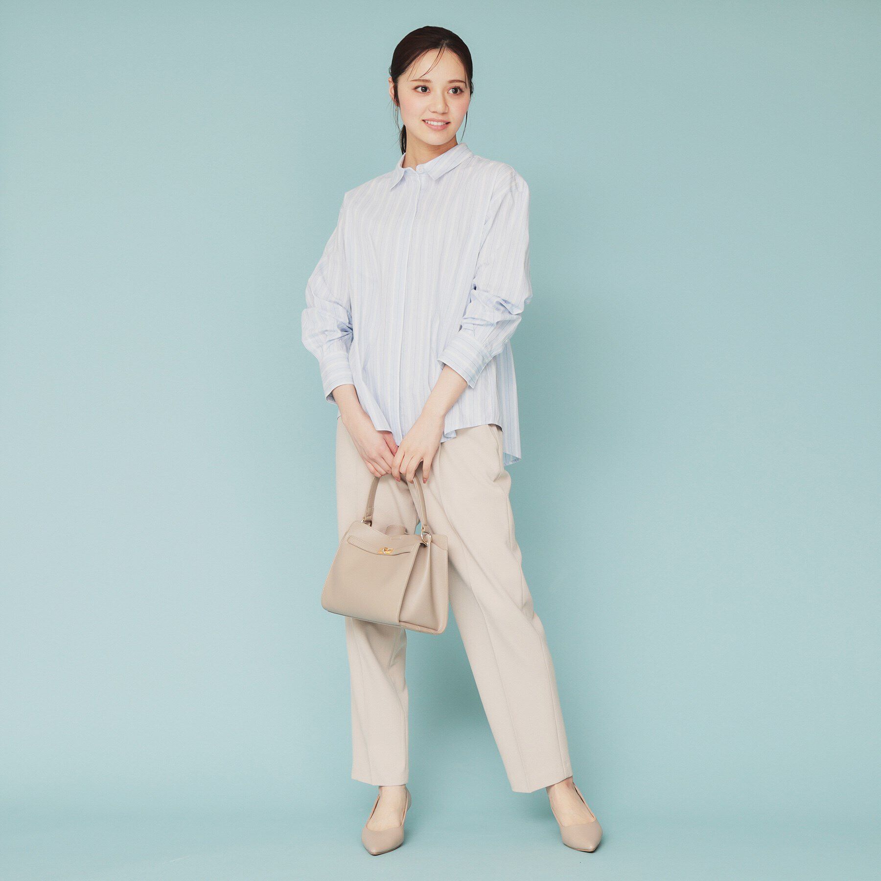 index「《andGIRL掲載》ビスチェレイヤードロングシャツ【洗濯機洗い可】」|シャツ・ブラウス|