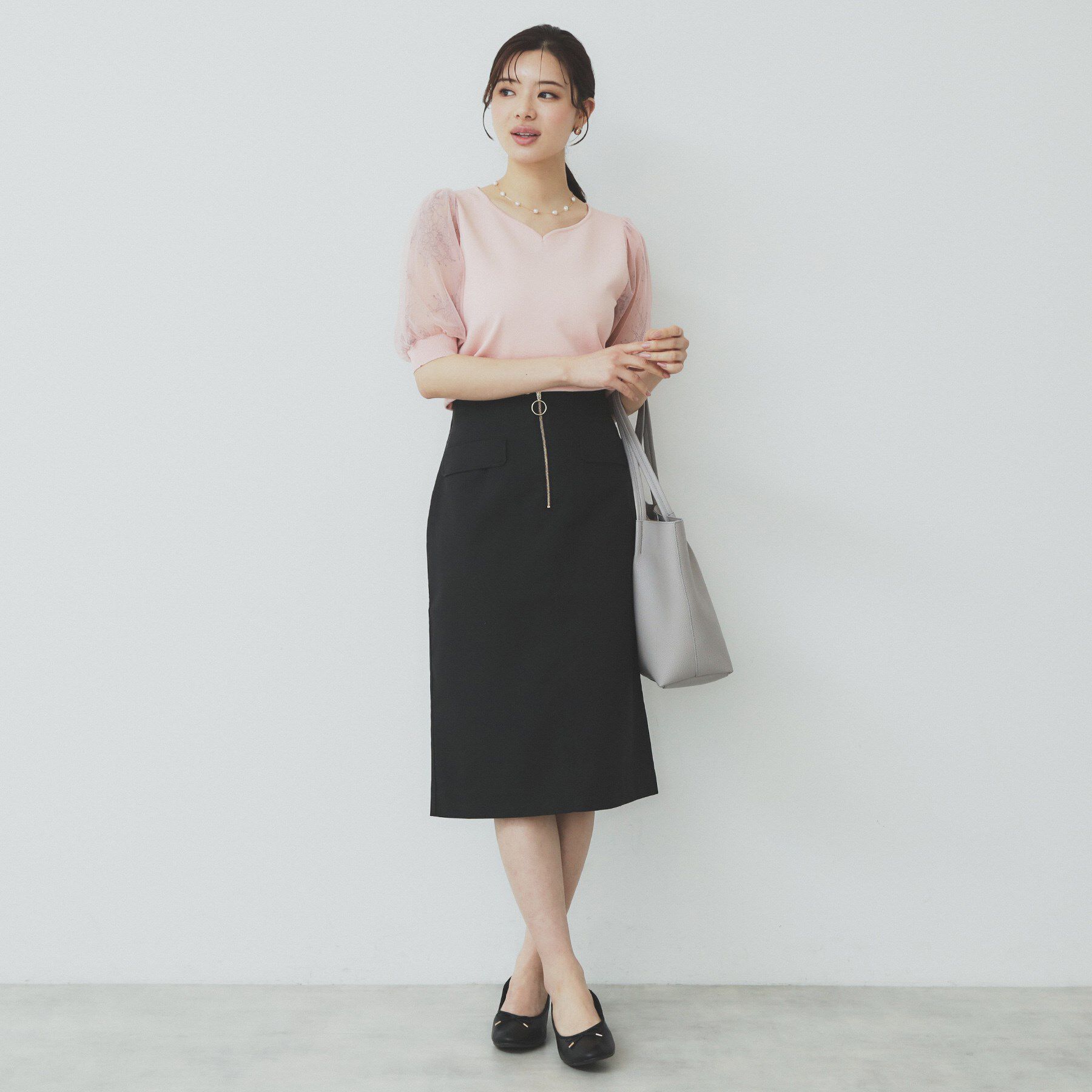 index「ジップタイトスカート【洗濯機洗い可/イージーアイロン】」|スカート|