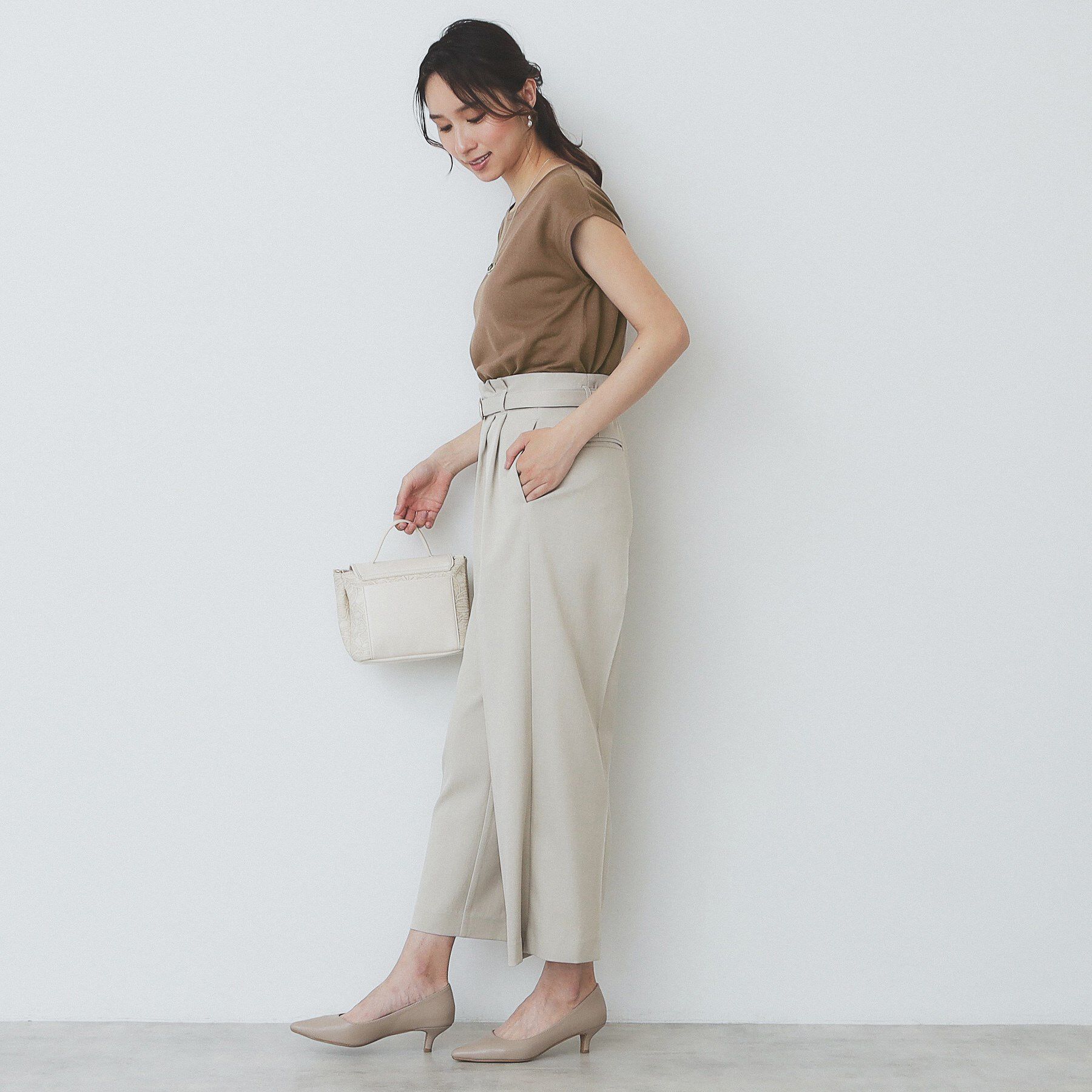 index「《XS-LLサイズ》フレンチスリーブニット【洗濯機洗い可/抗ピル】」|ニット・セーター|