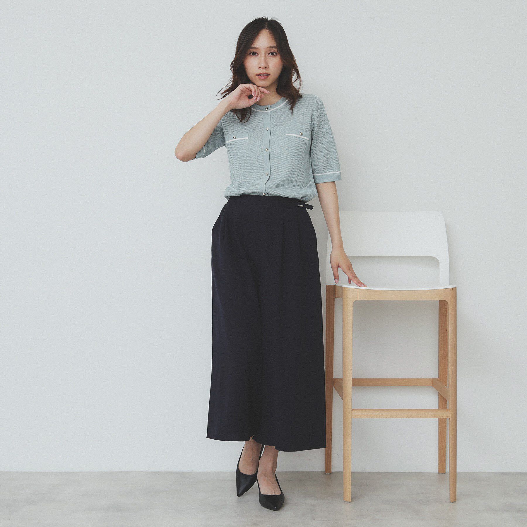 index「サイドタブデザインスカンツ【洗濯機洗い可/吸水速乾/防シワ/抗ピル/イージーアイロン】」|その他|