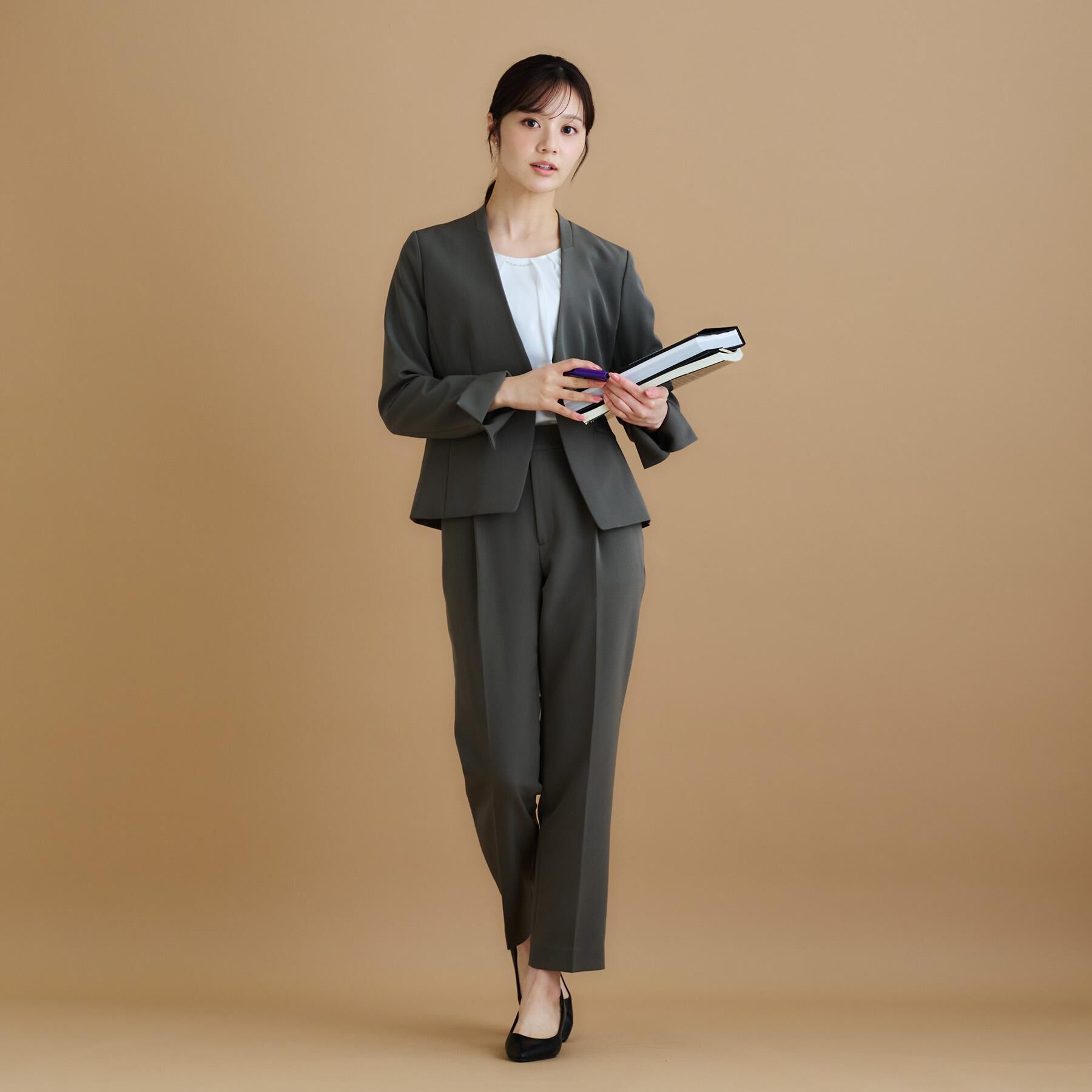 index「《XS-LLサイズ》ストレッチテーパードパンツ/セットアップ対応【洗濯機洗い可/イージーアイロン/防」|その他|