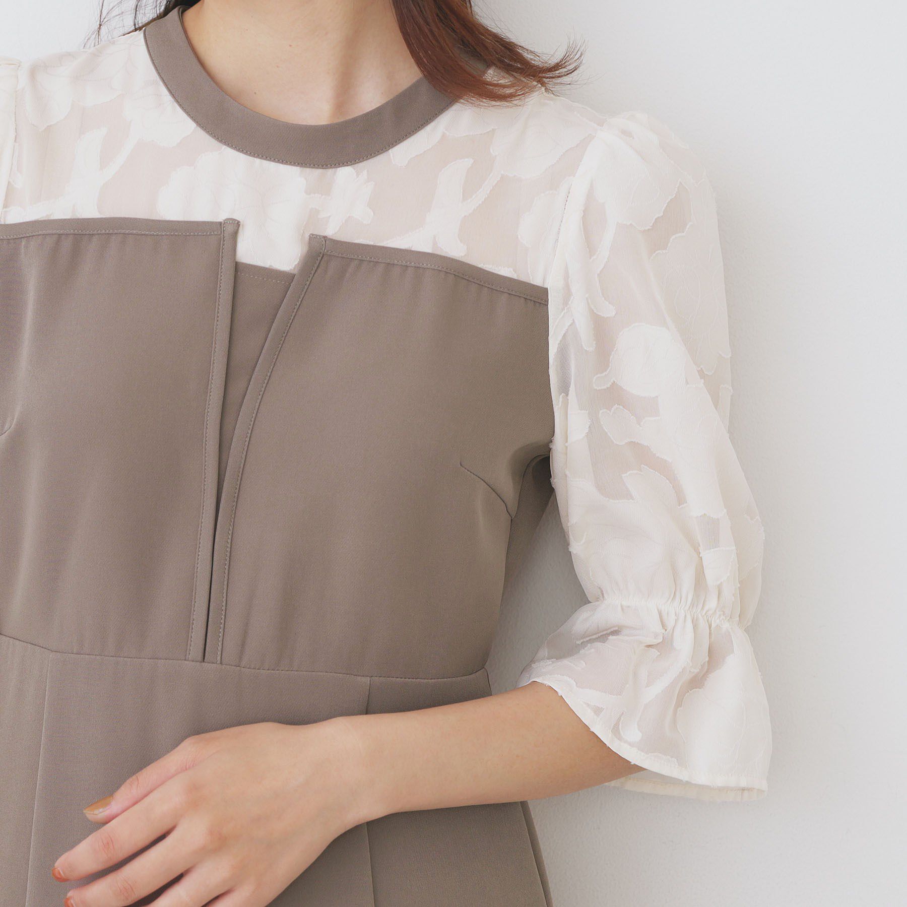 index「ドッキングマーメイドフレアワンピース【洗濯機OK/イージーアイロン/防シワ】」|ワンピース|