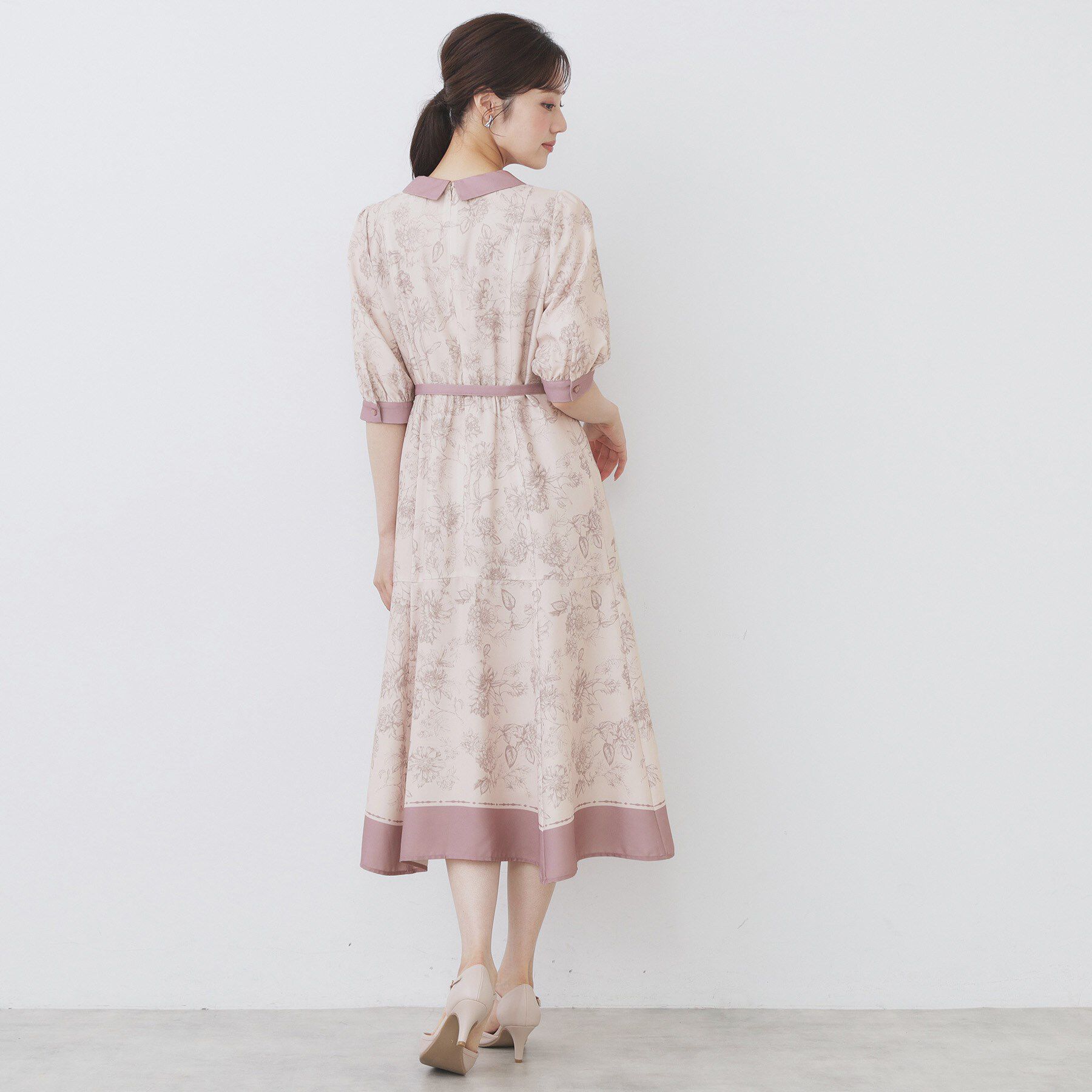 index「2WAY パネルフラワーバイカラーワンピース【洗濯機洗い可/イージーアイロン】」|ワンピース|