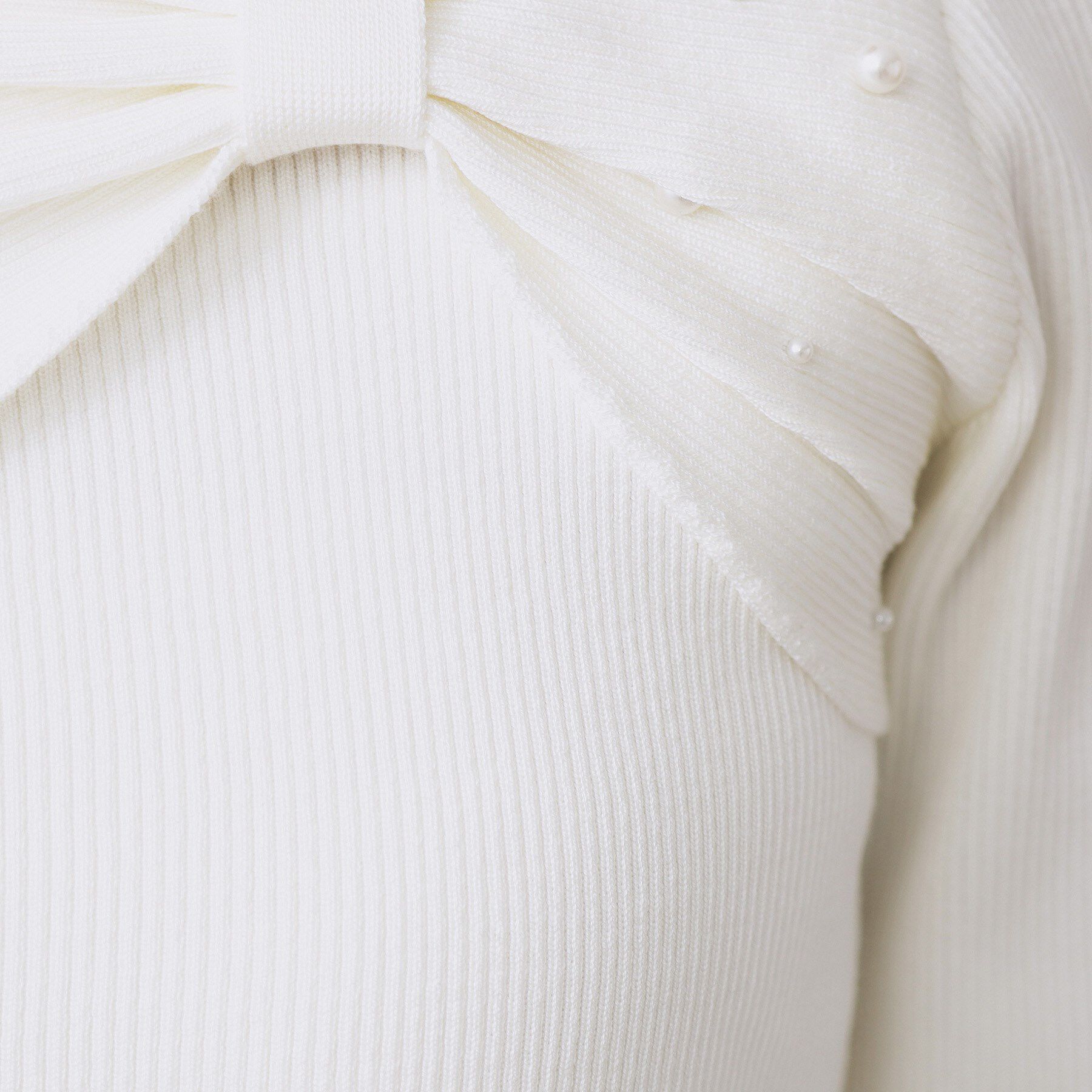 index「リボンパール調リブニット【洗濯機OK】」|ニット・セーター|