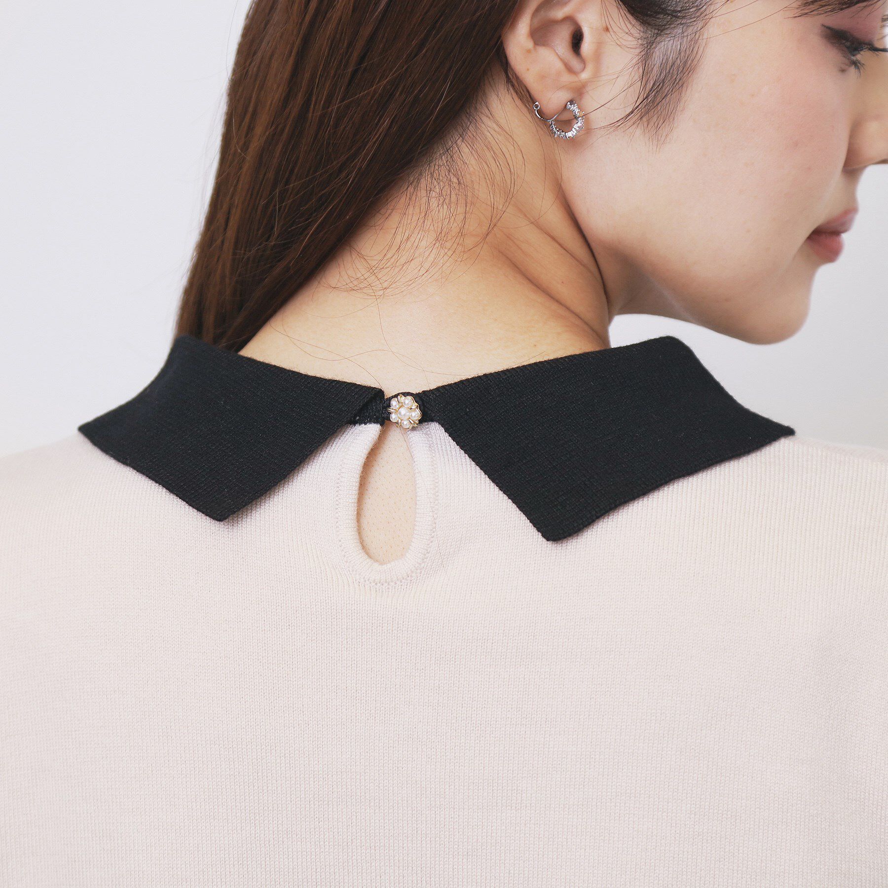 index「バイカラー衿付きニット【洗濯機OK】」|ニット・セーター|