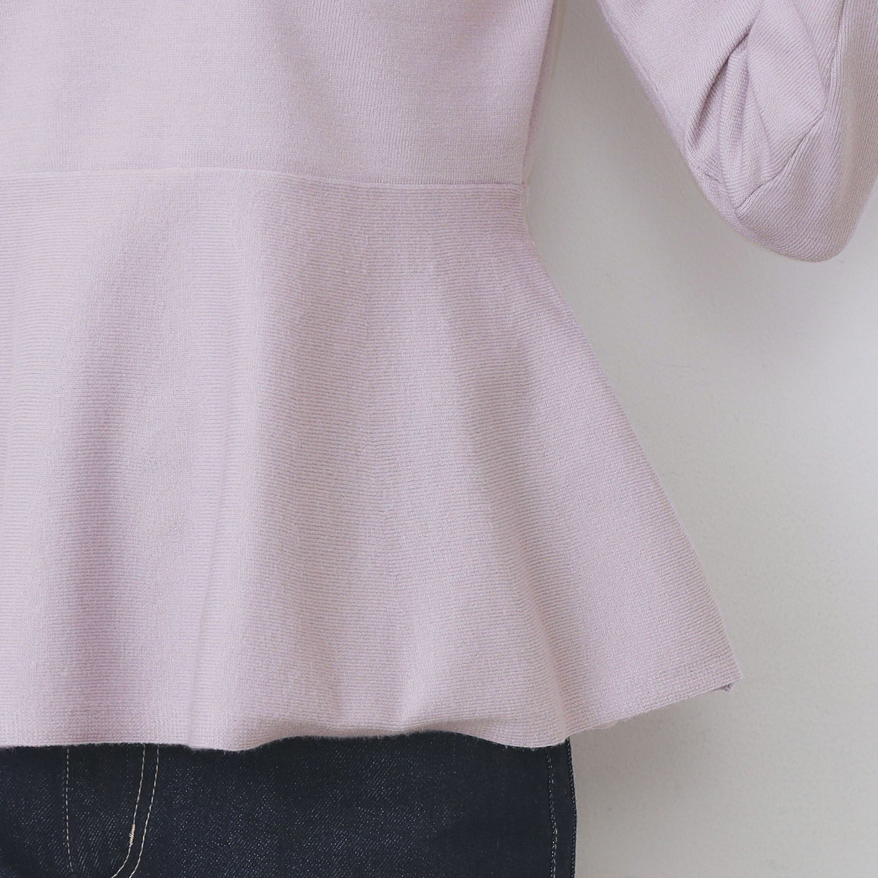 index「フェザードッキングペプラムニット【洗濯機OK】」|ニット・セーター|