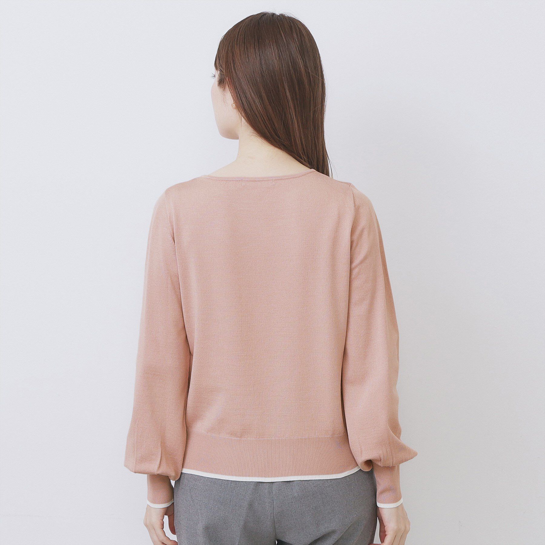 index「はしごリボンバイカラーニット【洗濯機OK】」|ニット・セーター|