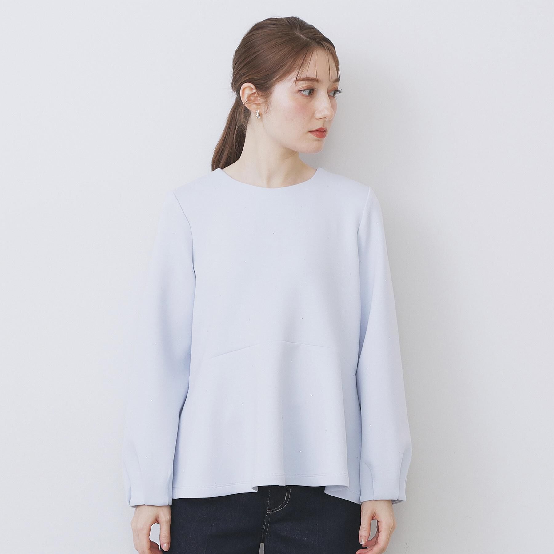 index「ジルコンペプラムトップス【洗濯機OK】」|Tシャツ・カットソー|