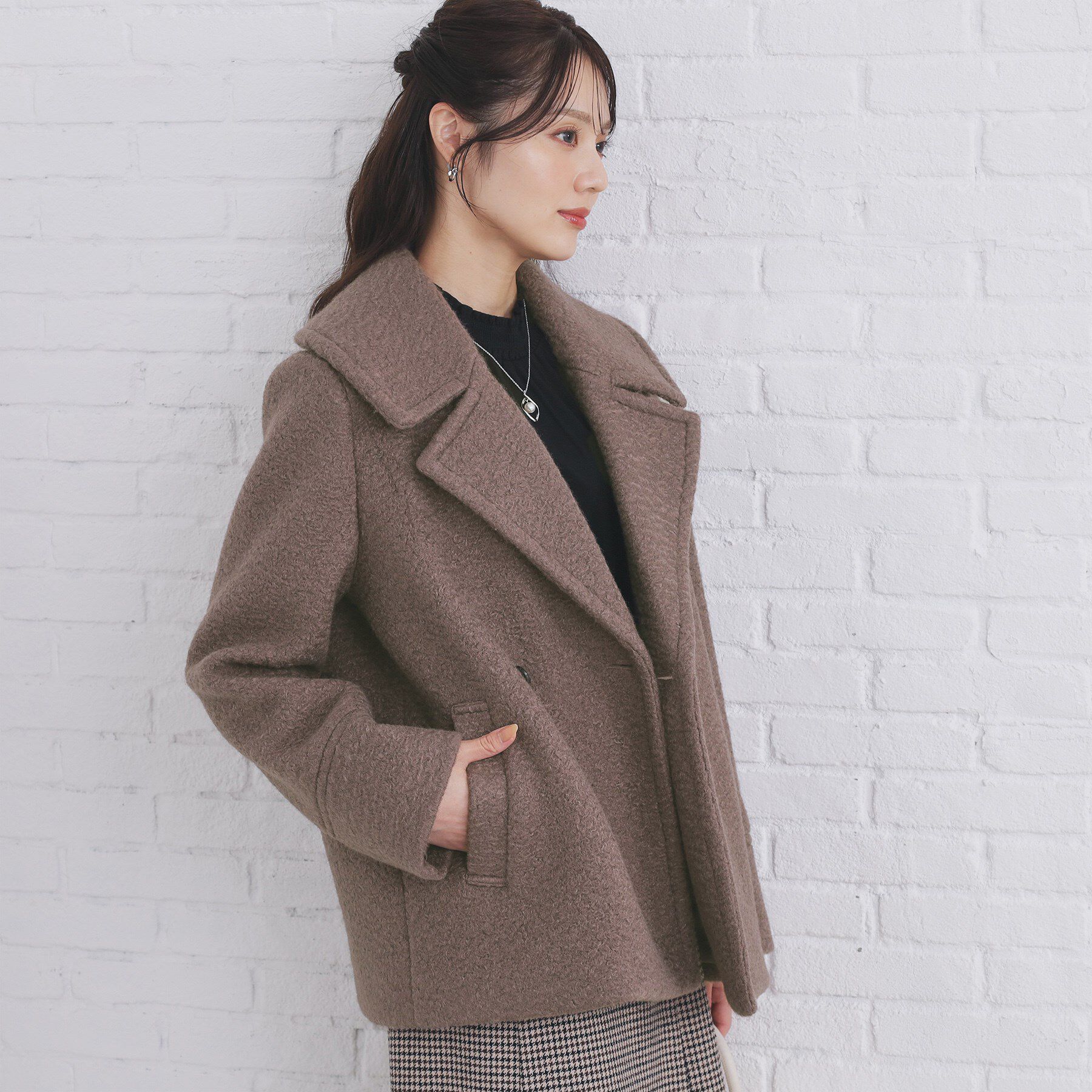 index「ブークレミドルコート【洗える】」|ピーコート|