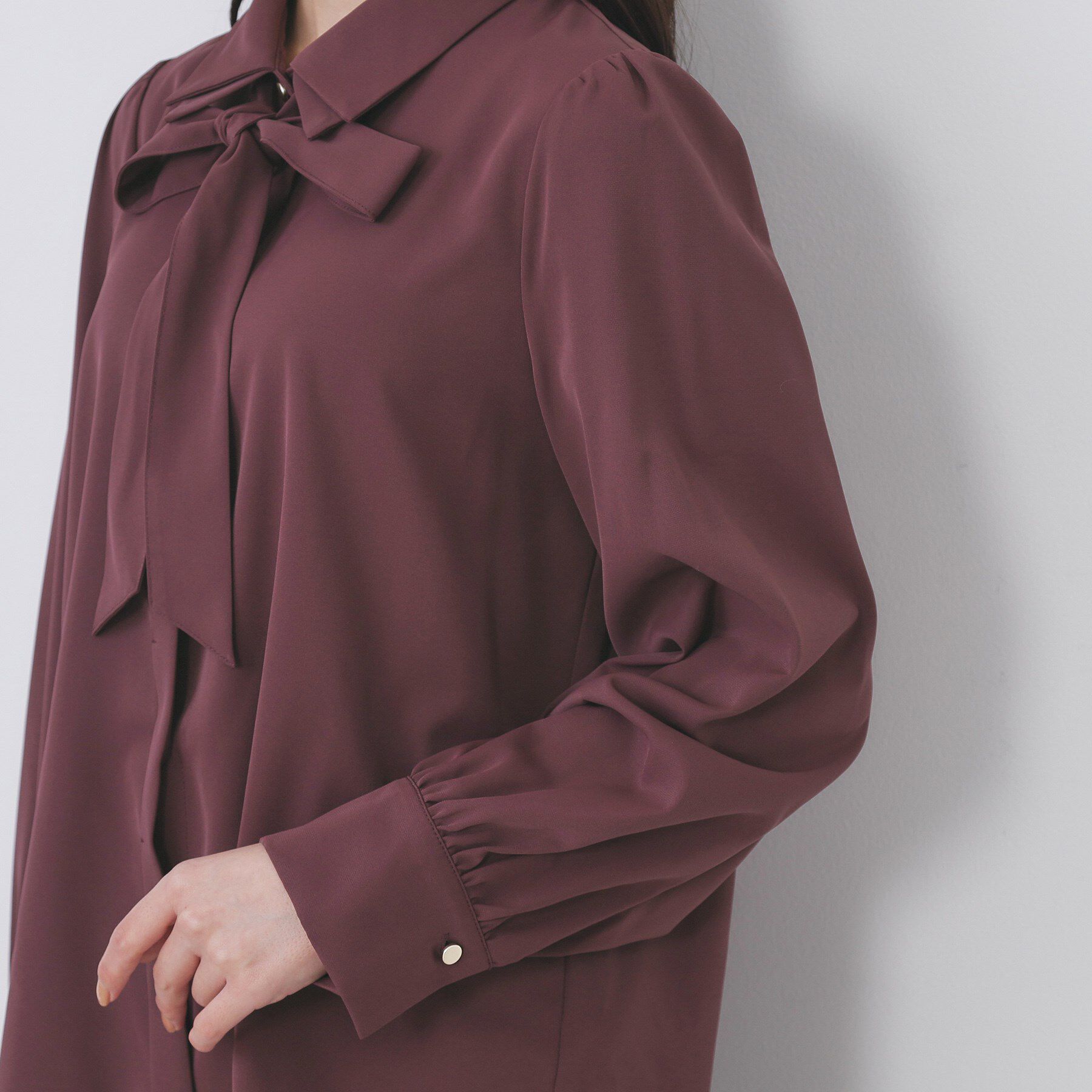 index「2枚衿ボウタイブラウス【洗濯機OK/防シワ/イージーアイロン】」|シャツ・ブラウス|