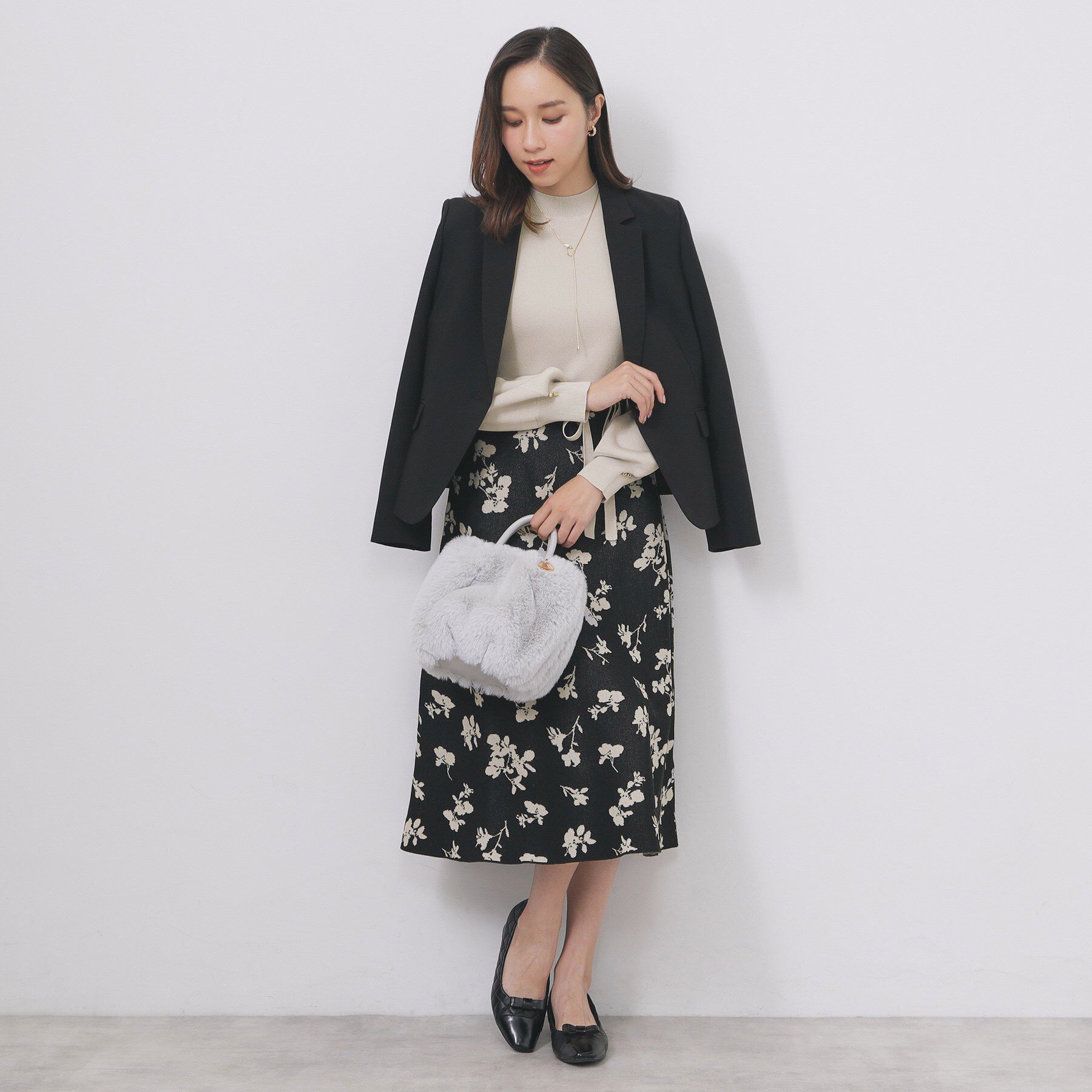 index「ハイネックニットワンピース【洗濯機OK/抗ピル】」|ワンピース|