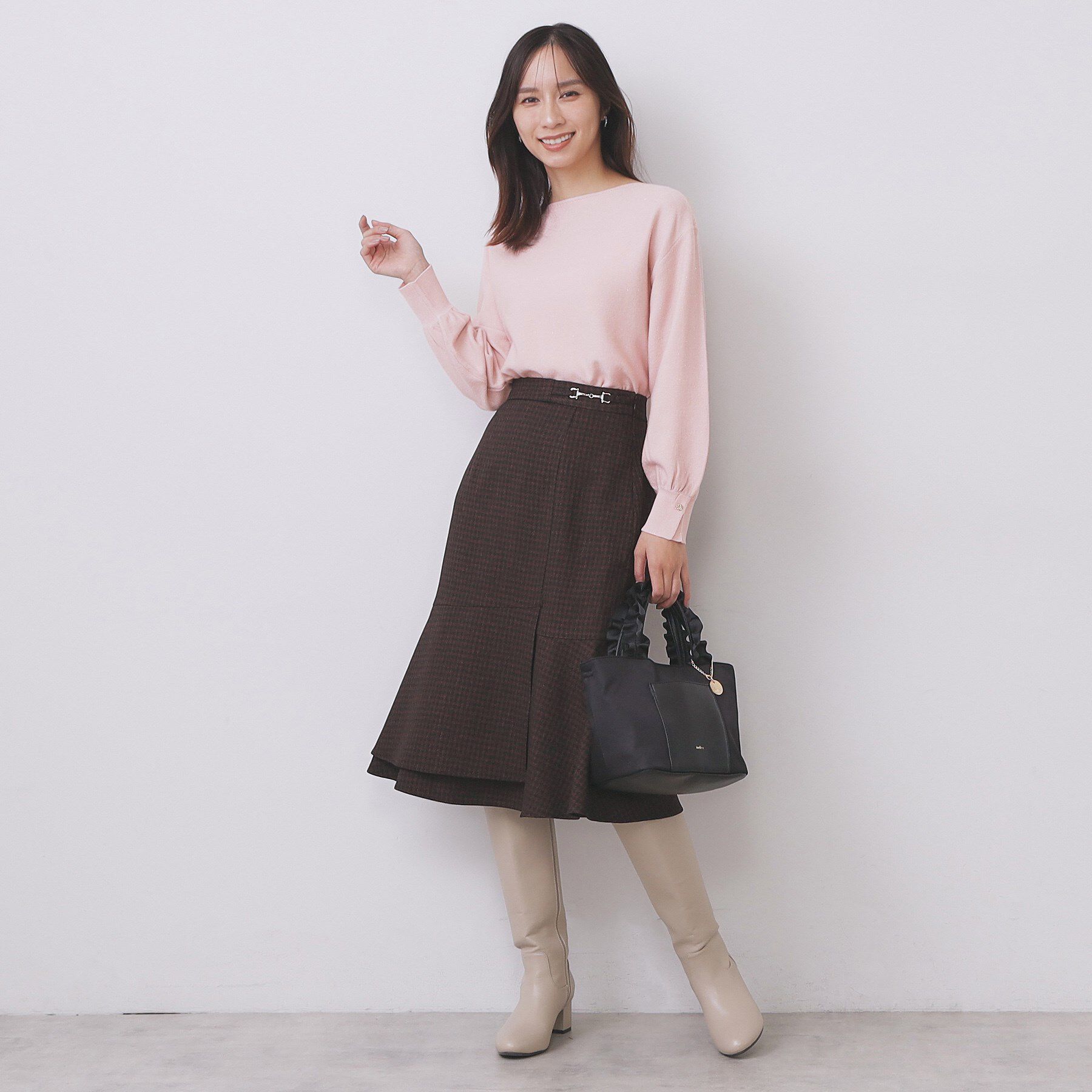 index「ラメガーター編みボートネックニット【洗濯機OK】《8col/XS～LL》」|ニット・セーター|