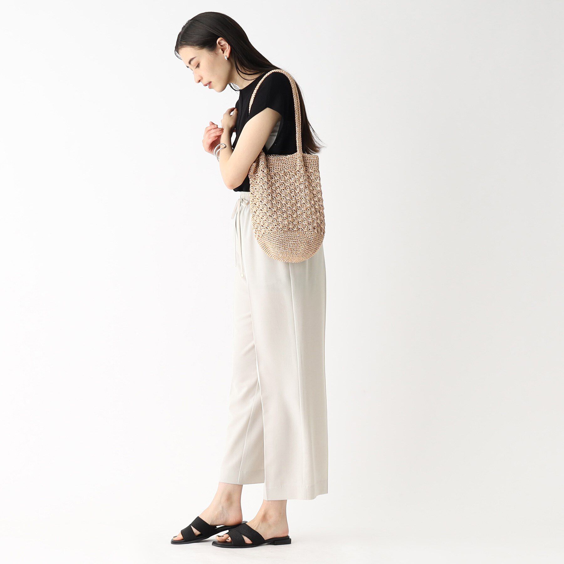 OPAQUE.CLIP「《トールサイズ有》セットアップ対応 イージーワイドパンツ【洗濯機洗い可/イージーケア/ストレッチ】」|その他|