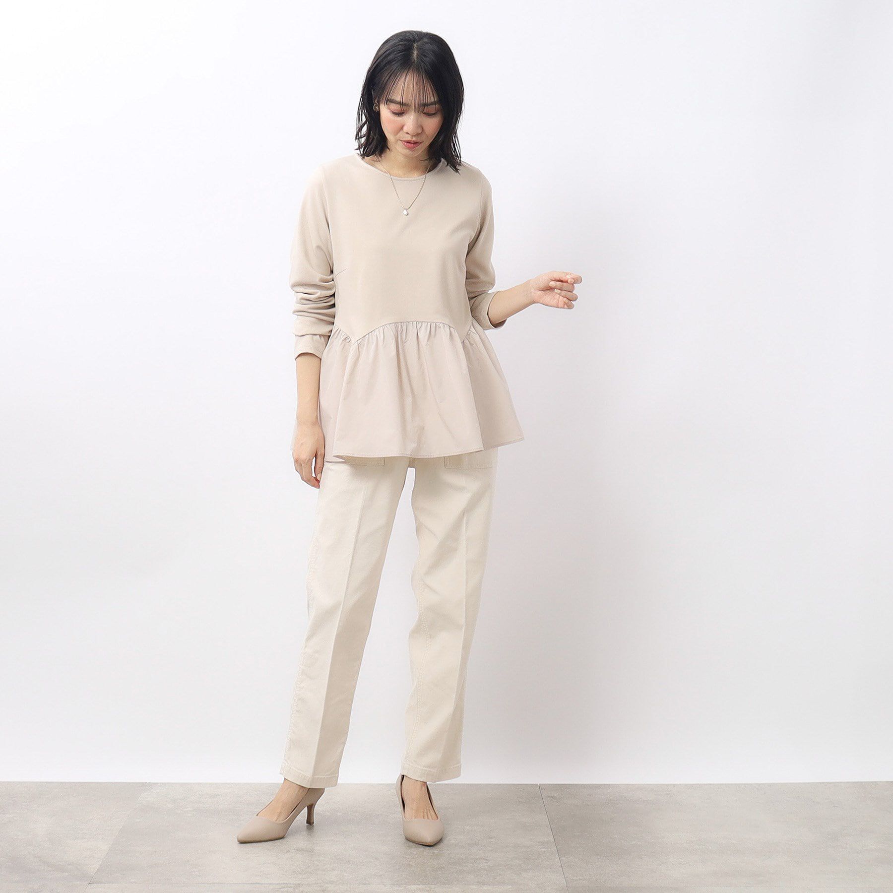 OPAQUE.CLIP「オーガニックコットン混 ベイカーパンツ」|その他|