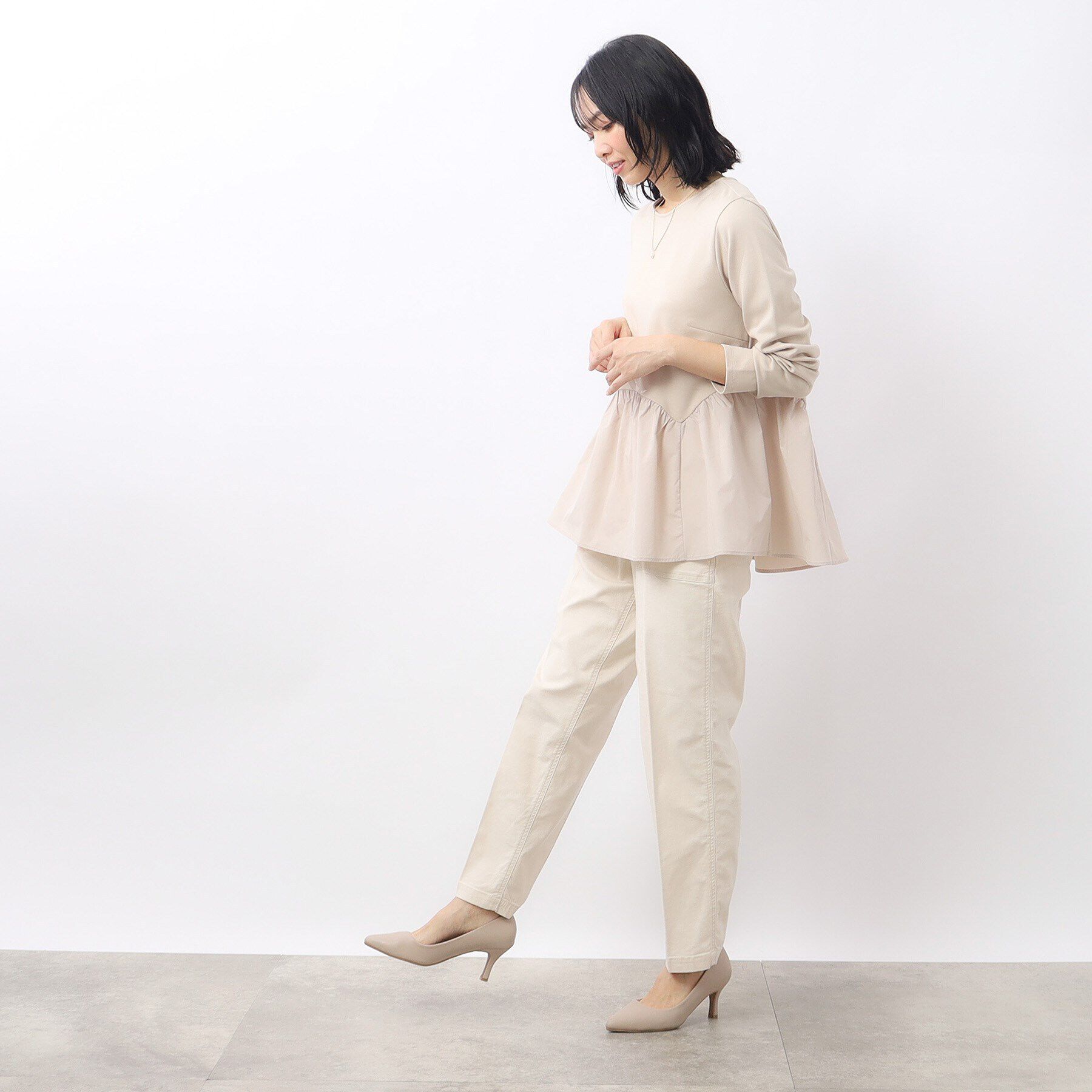 OPAQUE.CLIP「オーガニックコットン混 ベイカーパンツ」|その他|